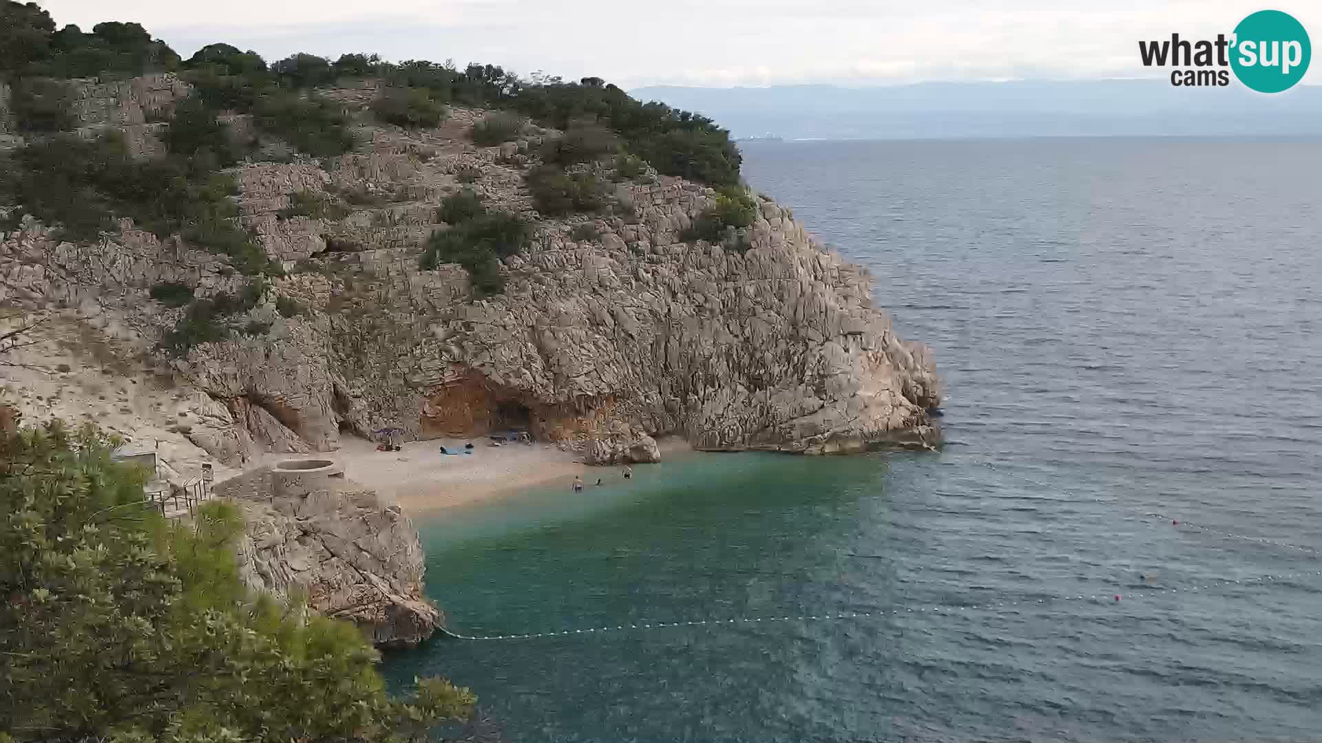 Cámara web de la playa de Brseč en Mošćenička Draga, Croacia