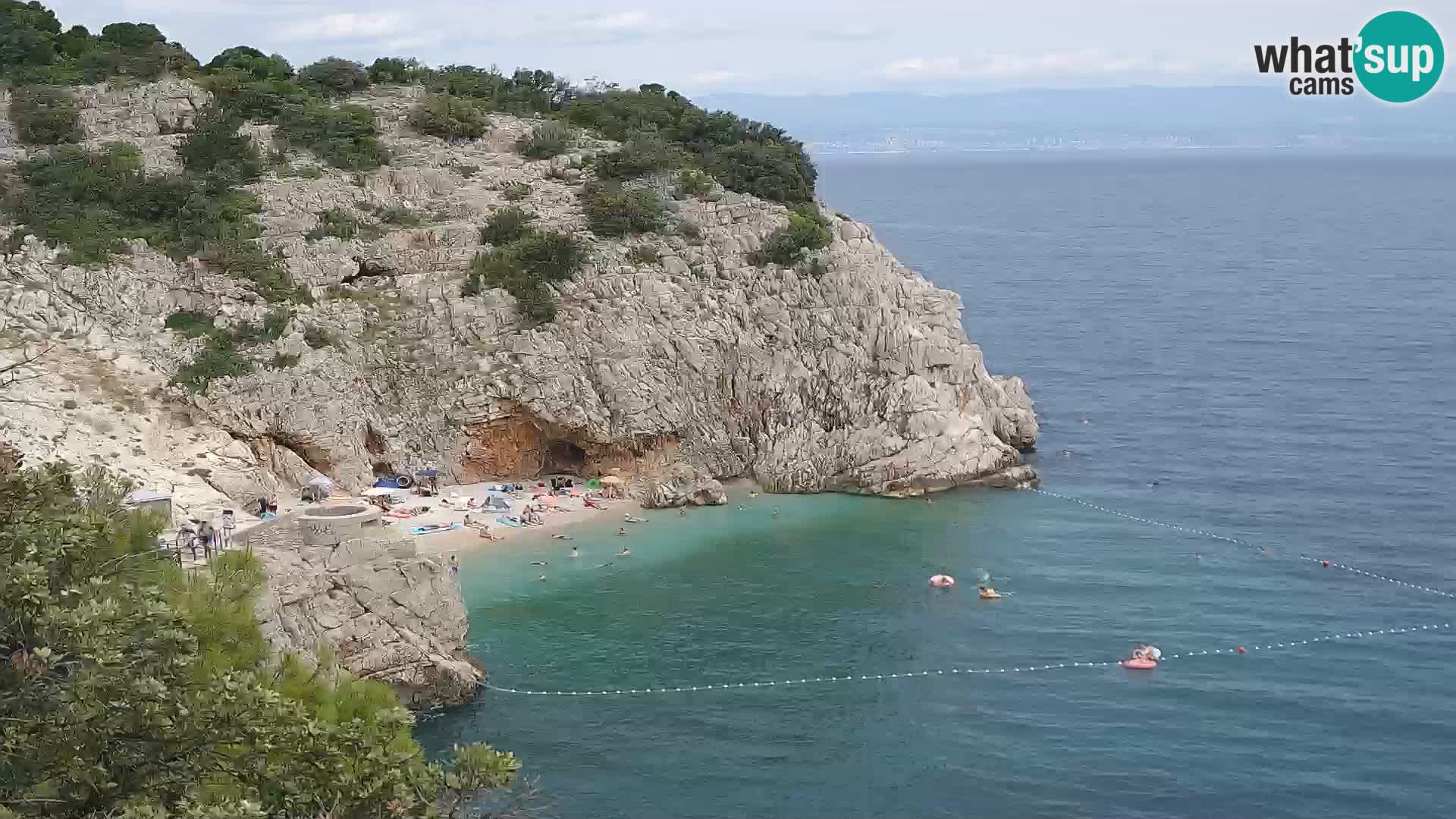 Webcam plage Brseč à Mošćenička Draga, Croatie