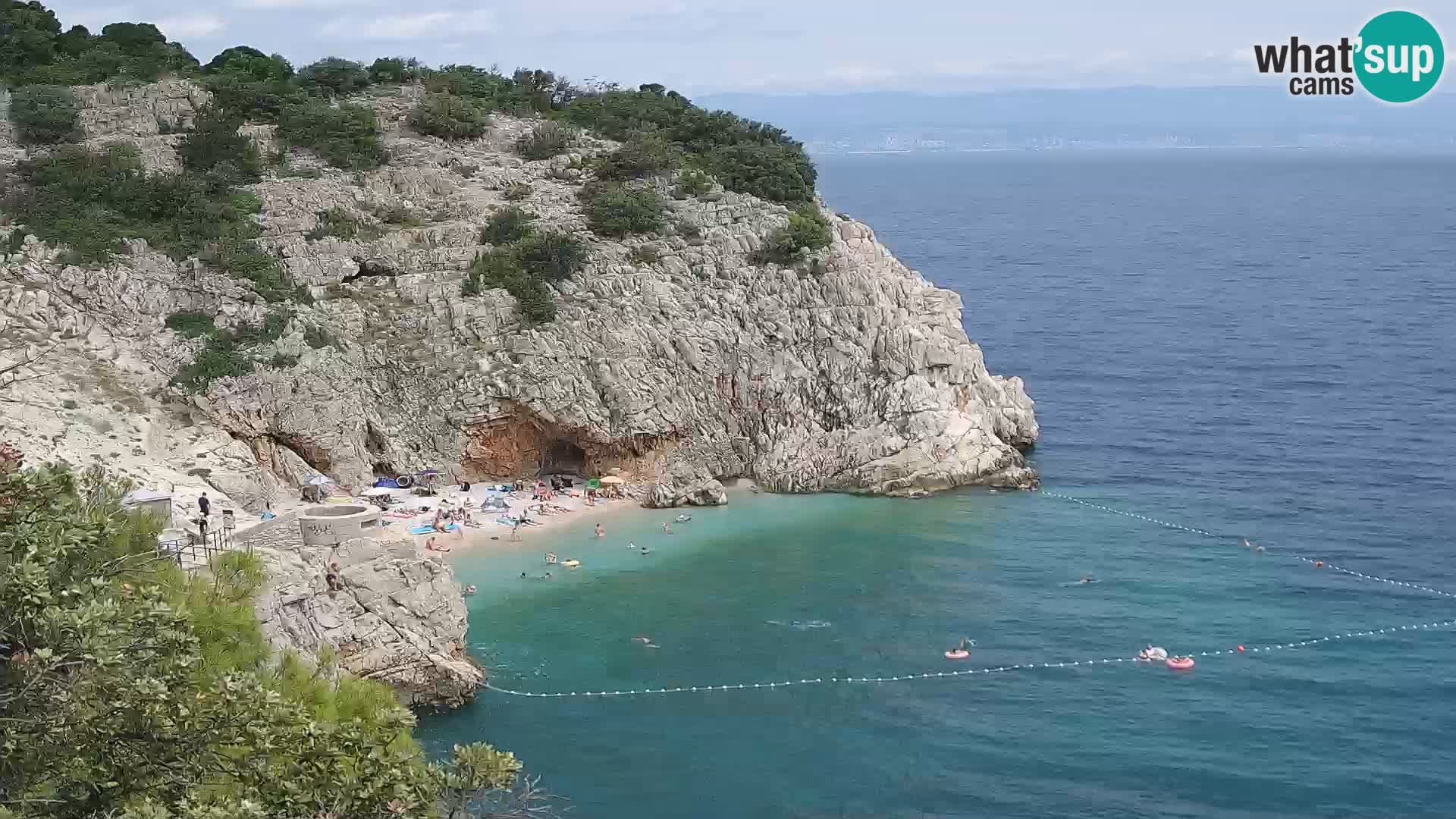 Cámara web de la playa de Brseč en Mošćenička Draga, Croacia