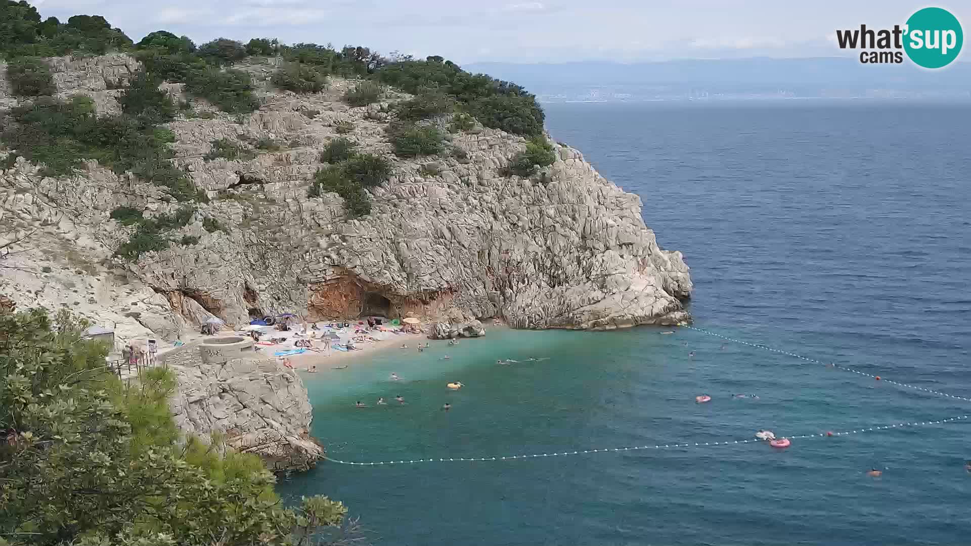 Cámara web de la playa de Brseč en Mošćenička Draga, Croacia