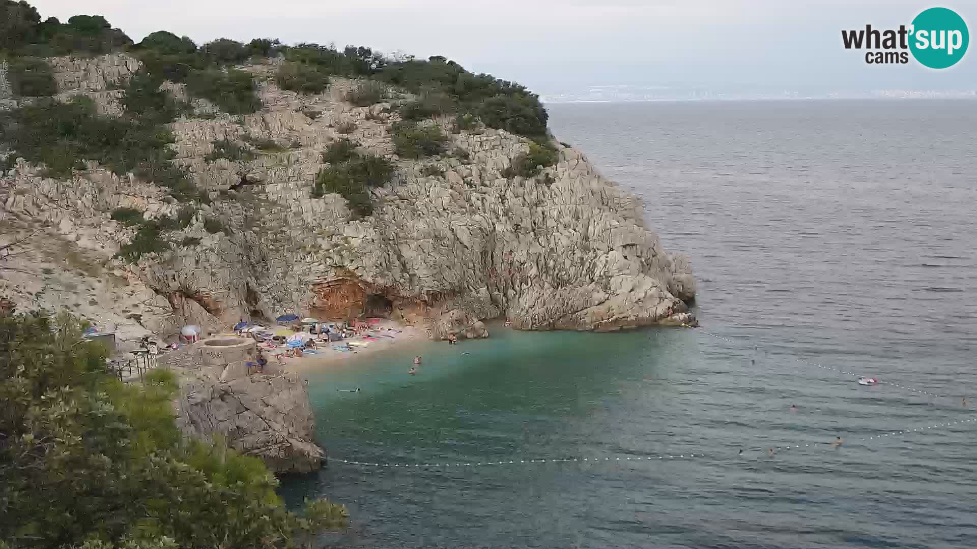Spletna kamera Brseč plaža – Mošćenička Draga – Hrvaška