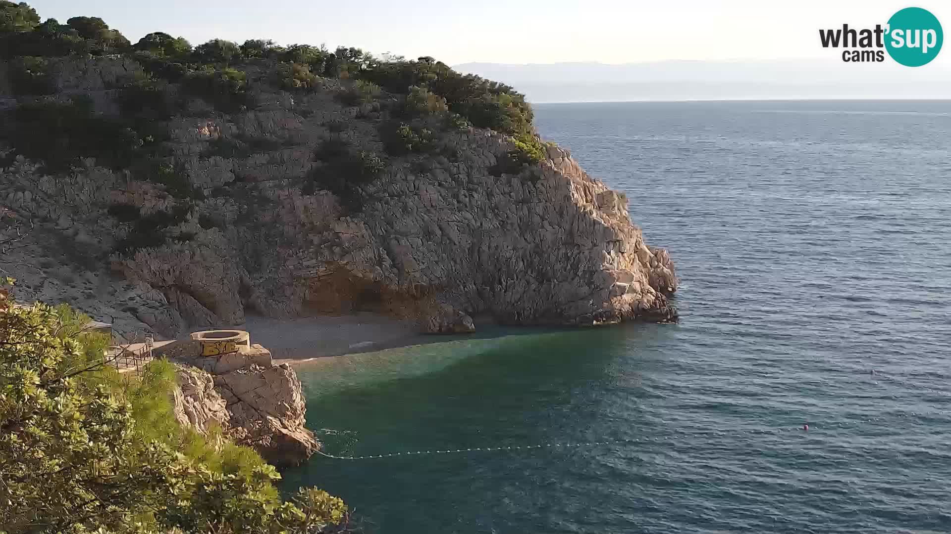 Webcam plage Brseč à Mošćenička Draga, Croatie