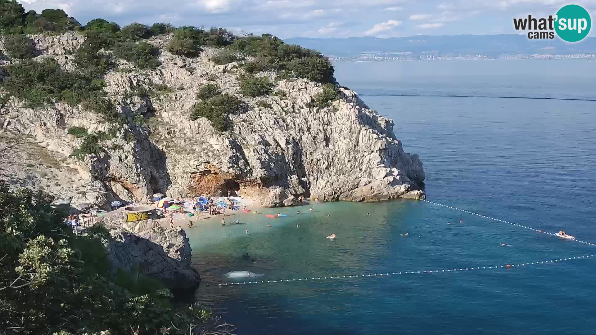 Cámara web de la playa de Brseč en Mošćenička Draga, Croacia
