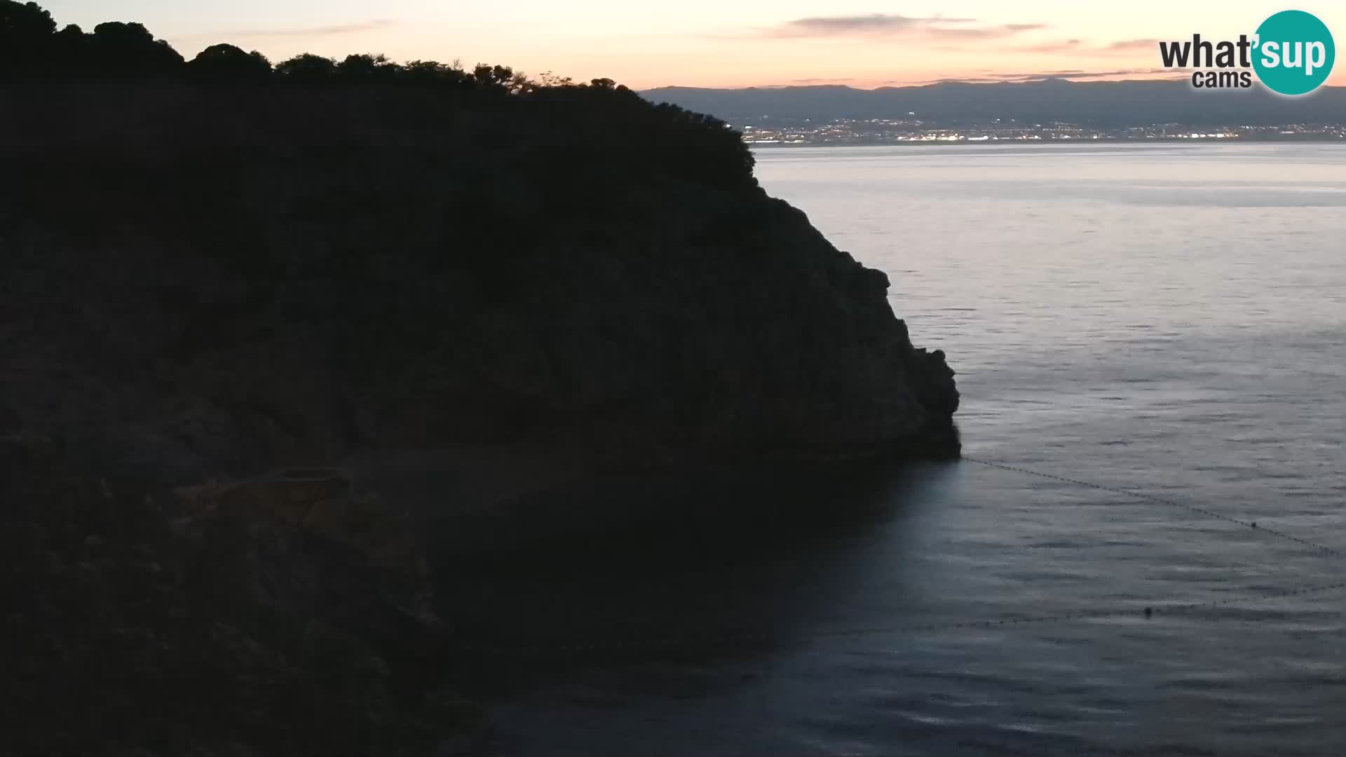 Cámara web de la playa de Brseč en Mošćenička Draga, Croacia