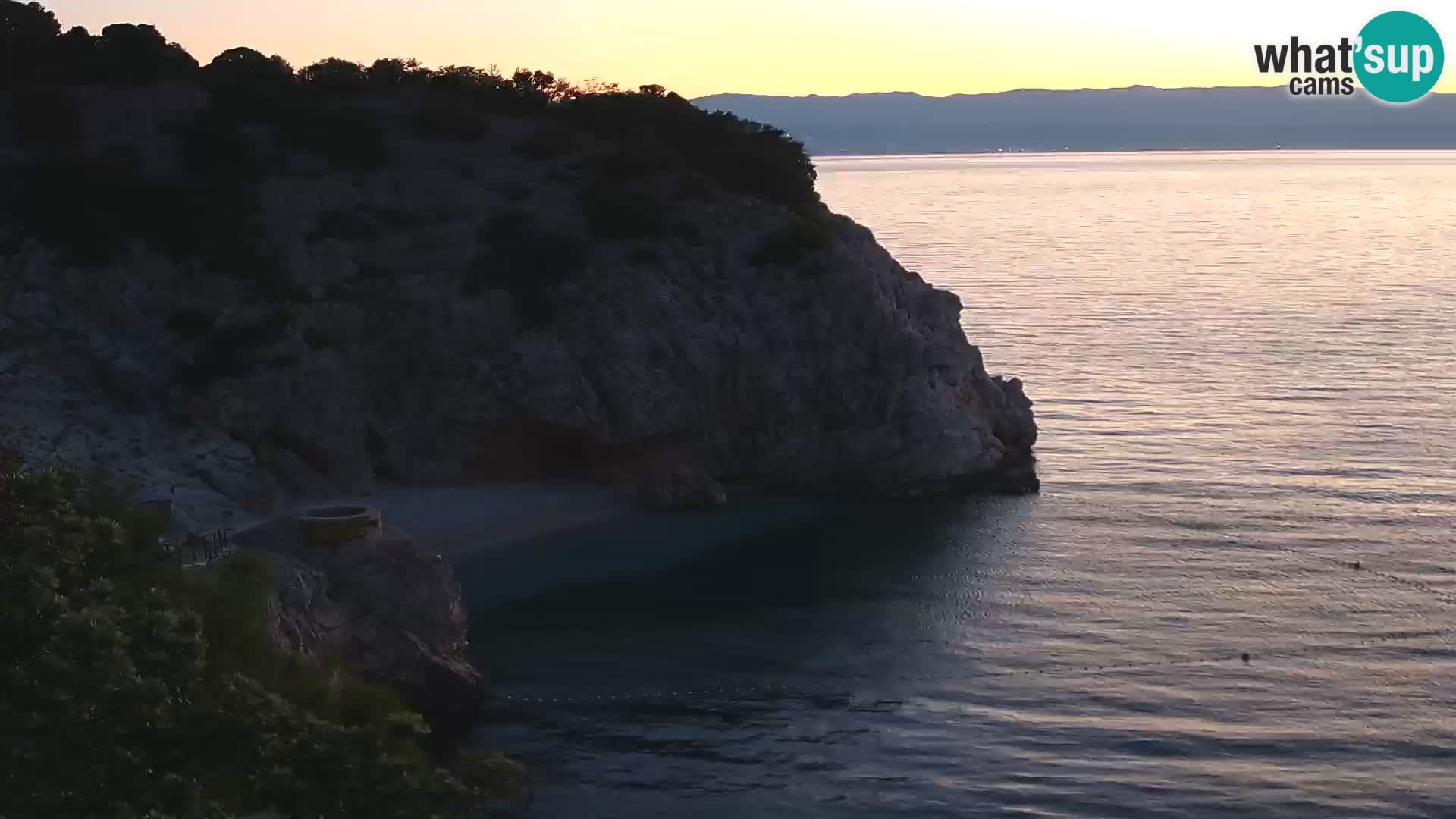 Webcam plage Brseč à Mošćenička Draga, Croatie