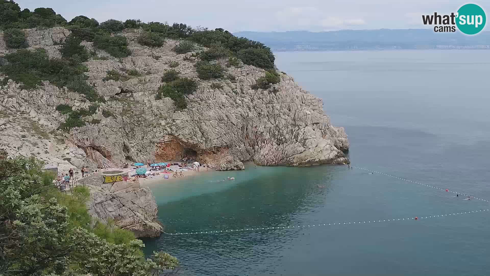Cámara web de la playa de Brseč en Mošćenička Draga, Croacia