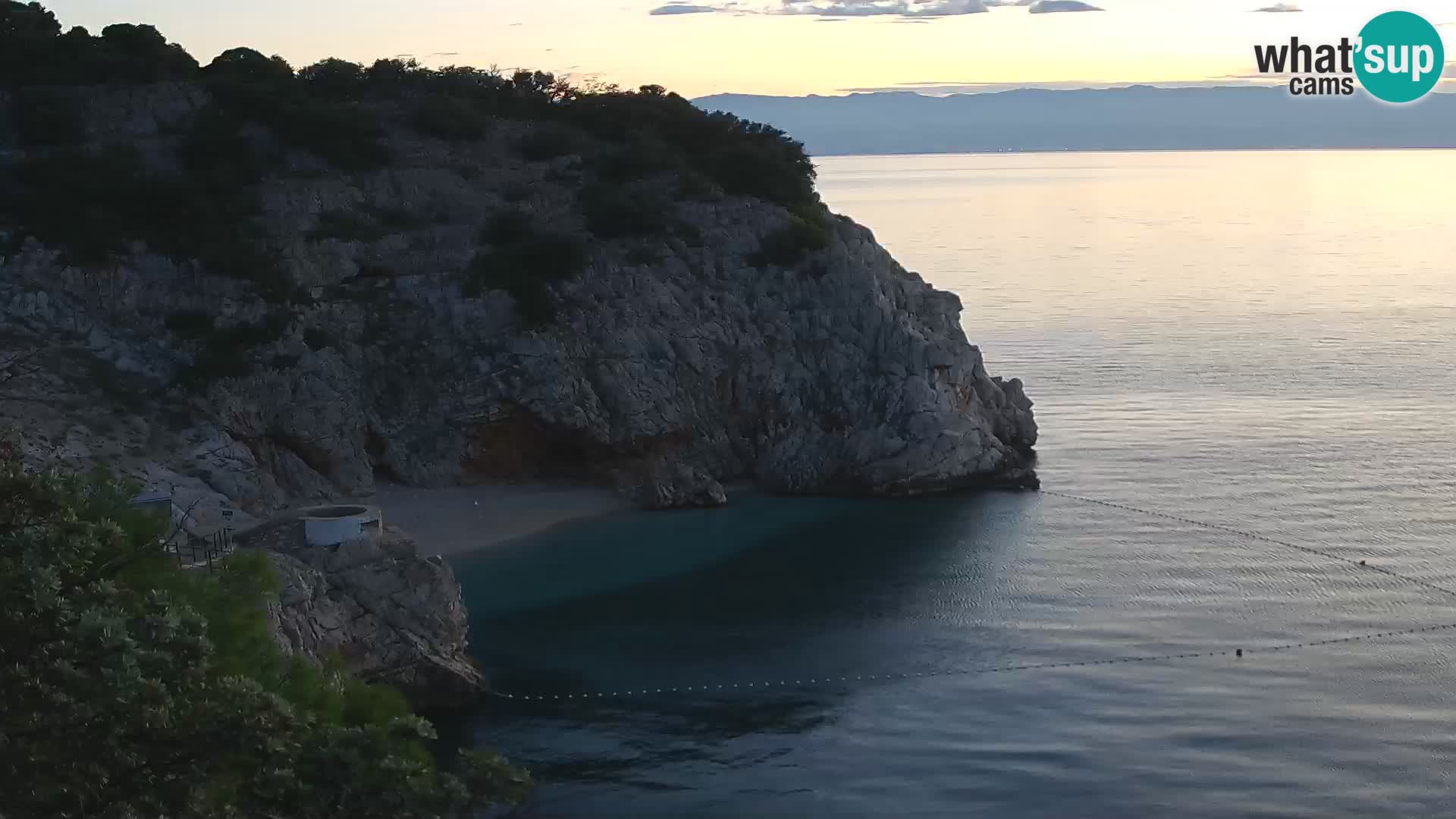 Cámara web de la playa de Brseč en Mošćenička Draga, Croacia