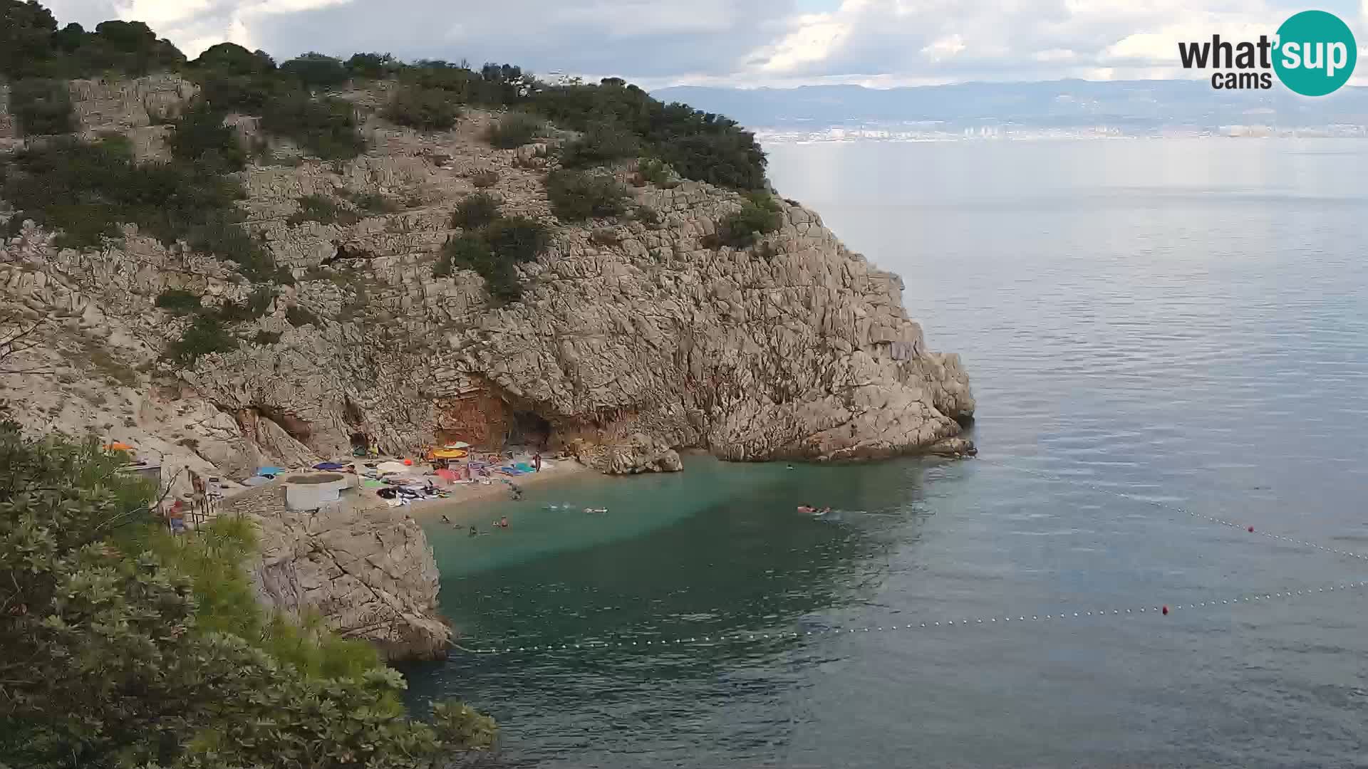 Webcam plage Brseč à Mošćenička Draga, Croatie