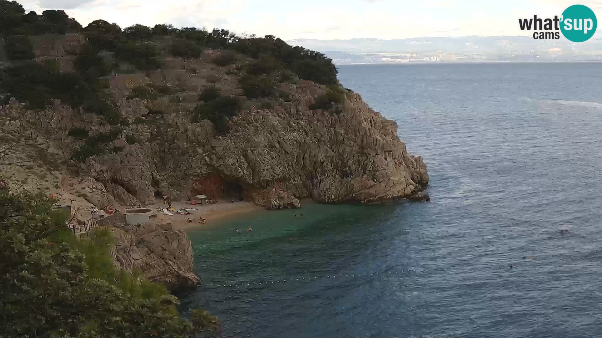 Cámara web de la playa de Brseč en Mošćenička Draga, Croacia