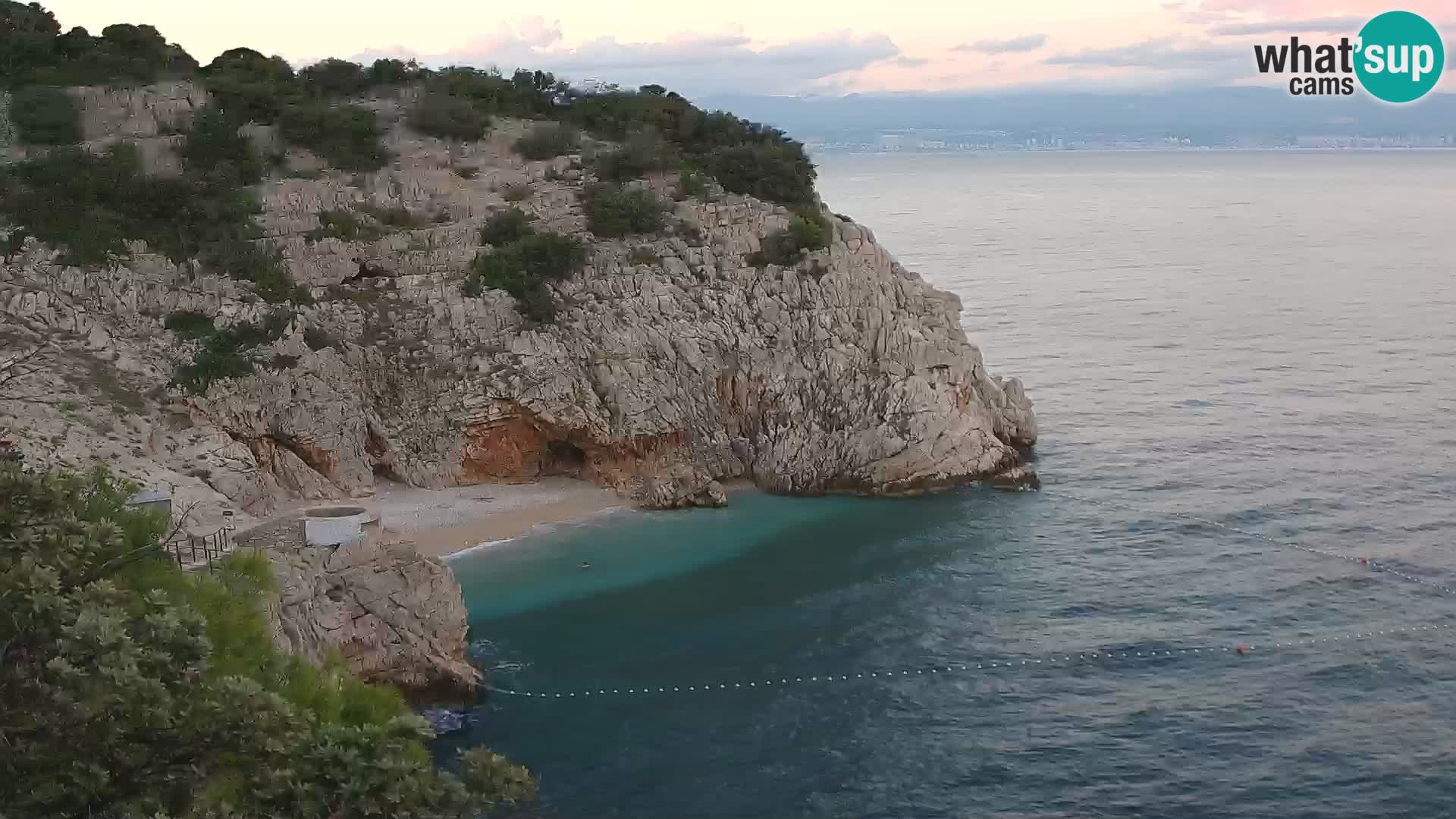 Cámara web de la playa de Brseč en Mošćenička Draga, Croacia