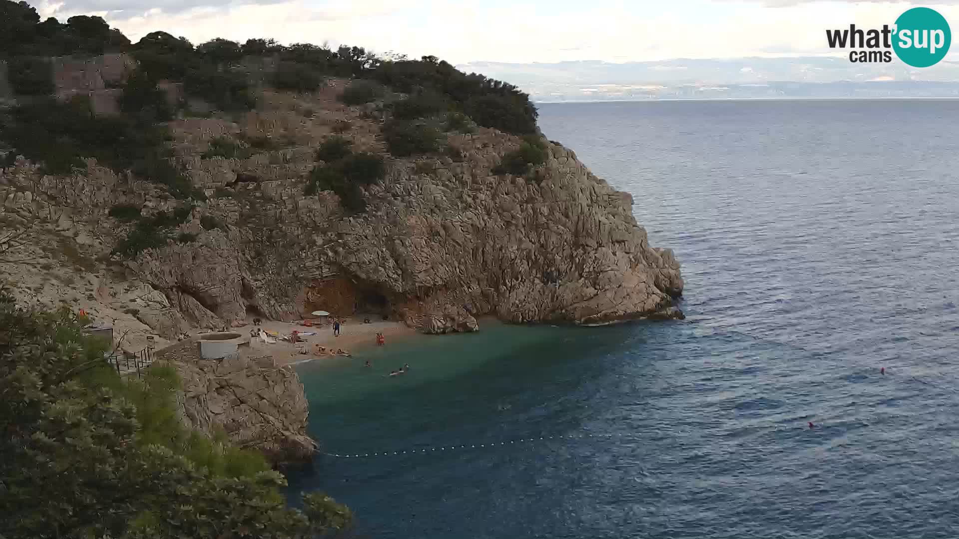 Webcam plage Brseč à Mošćenička Draga, Croatie