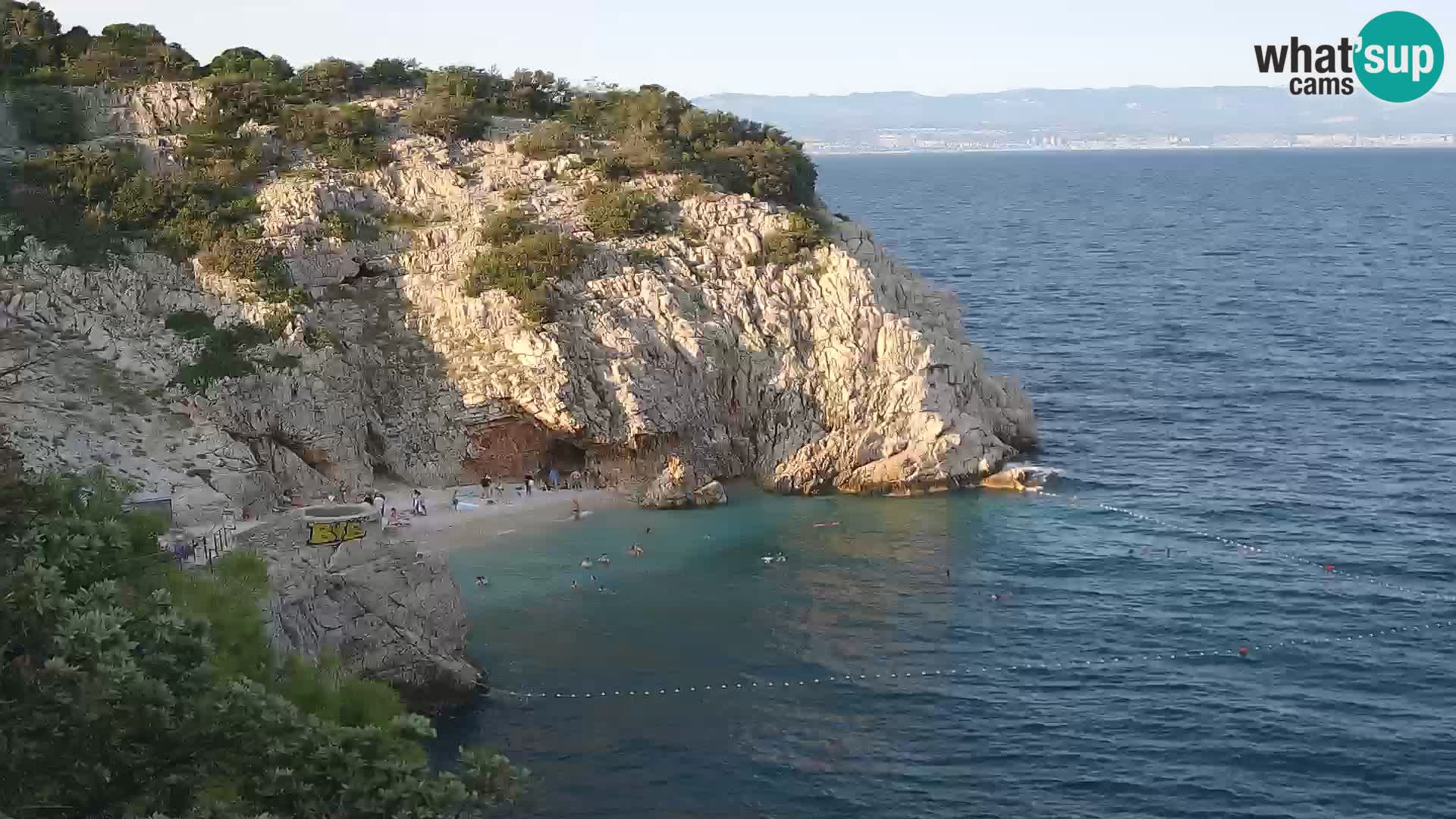 Webcam plage Brseč à Mošćenička Draga, Croatie