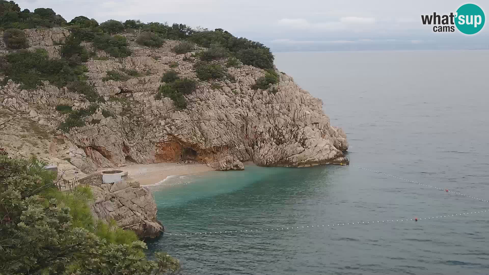 Spletna kamera Brseč plaža – Mošćenička Draga – Hrvaška