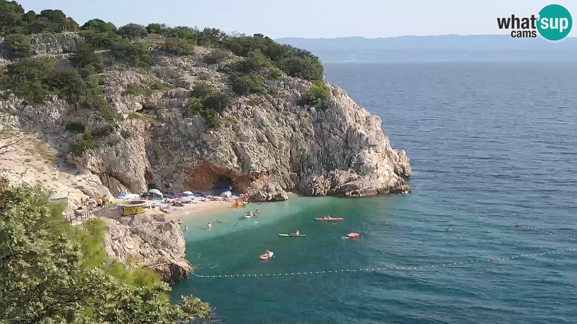 Webcam plage Brseč à Mošćenička Draga, Croatie