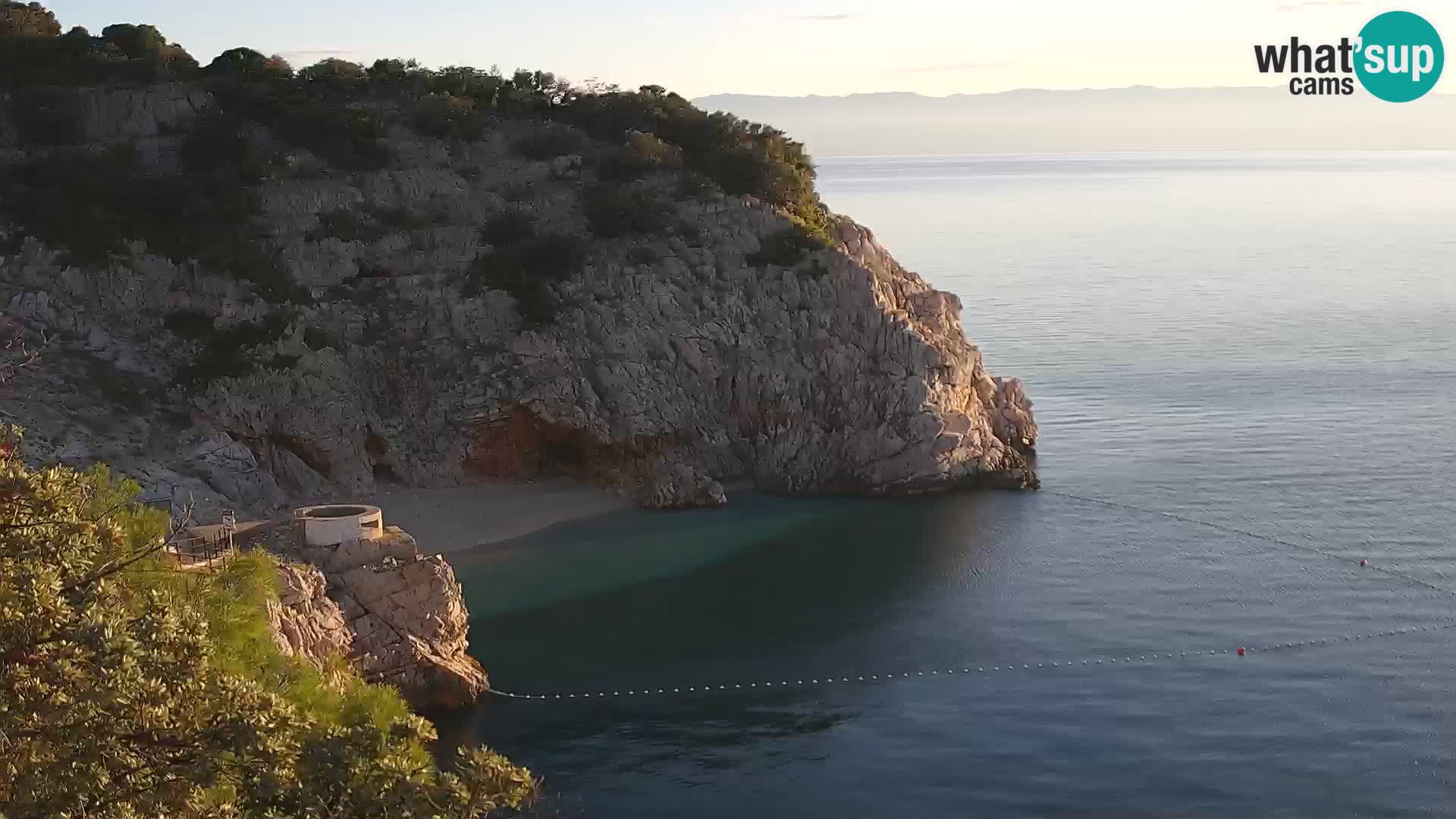 Spletna kamera Brseč plaža – Mošćenička Draga – Hrvaška