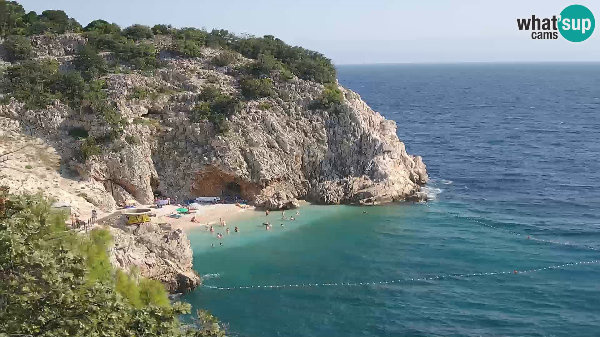 Spletna kamera Brseč plaža – Mošćenička Draga – Hrvaška