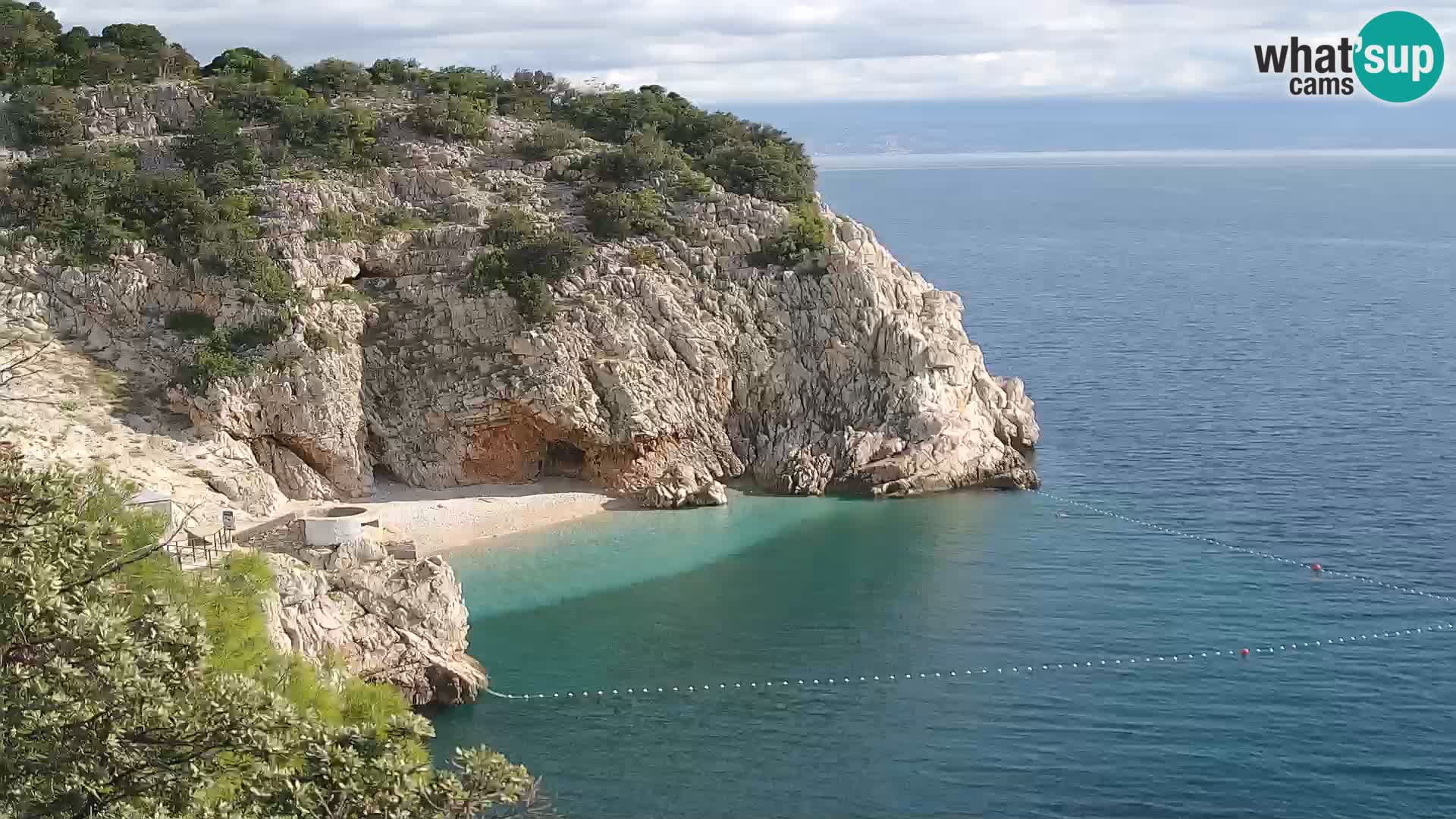 Spletna kamera Brseč plaža – Mošćenička Draga – Hrvaška