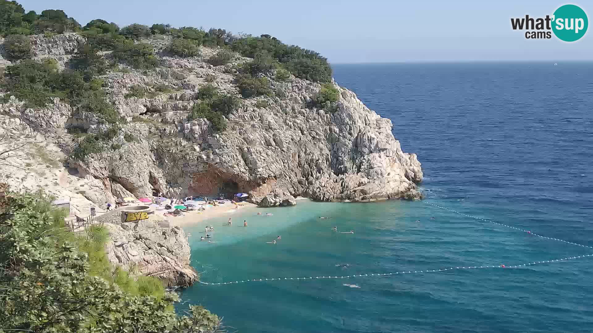 Spletna kamera Brseč plaža – Mošćenička Draga – Hrvaška