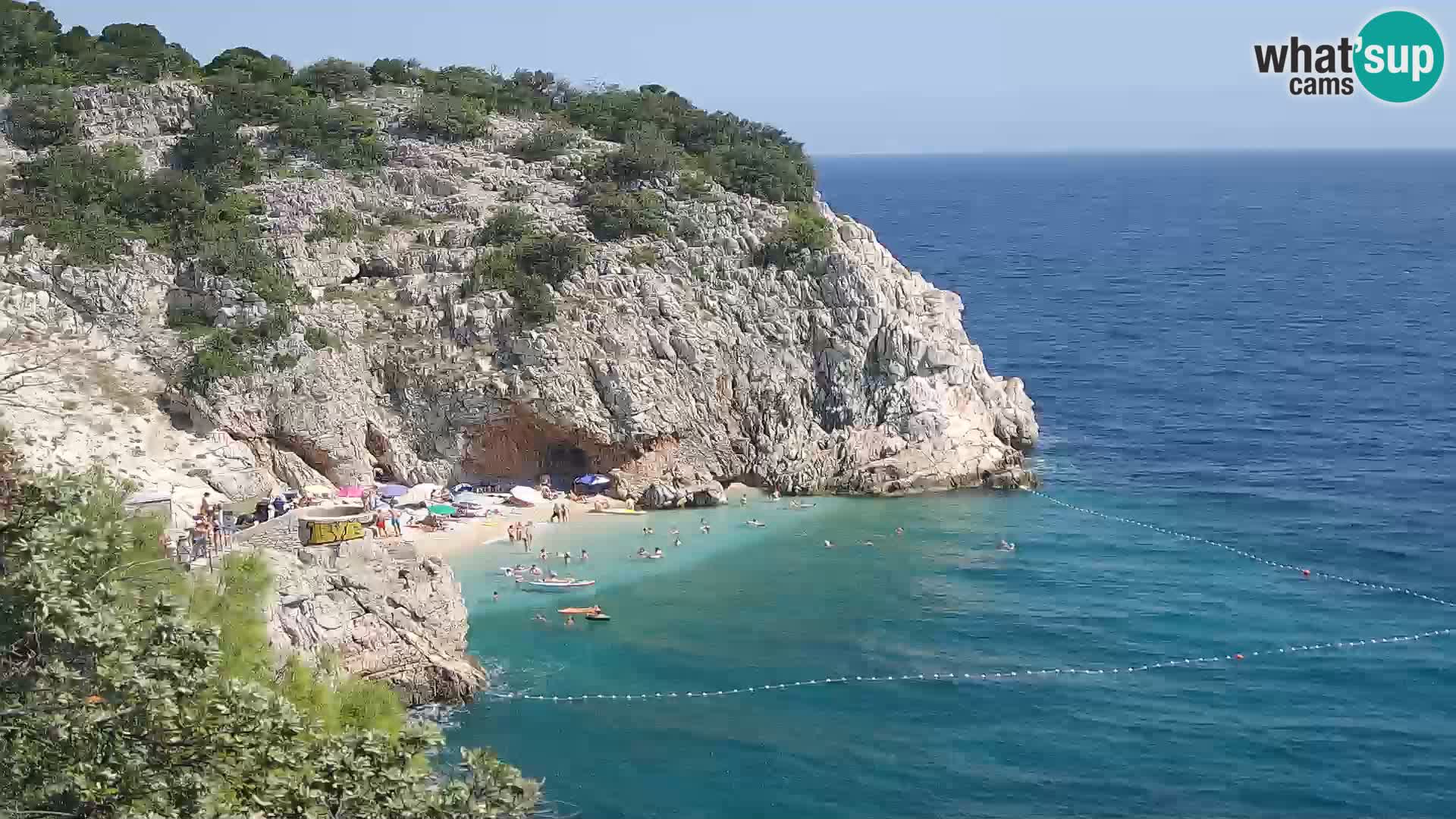 Spletna kamera Brseč plaža – Mošćenička Draga – Hrvaška