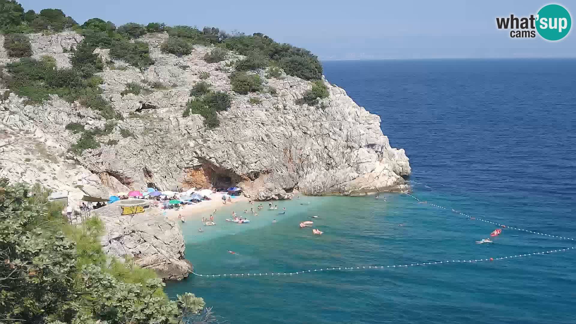Cámara web de la playa de Brseč en Mošćenička Draga, Croacia