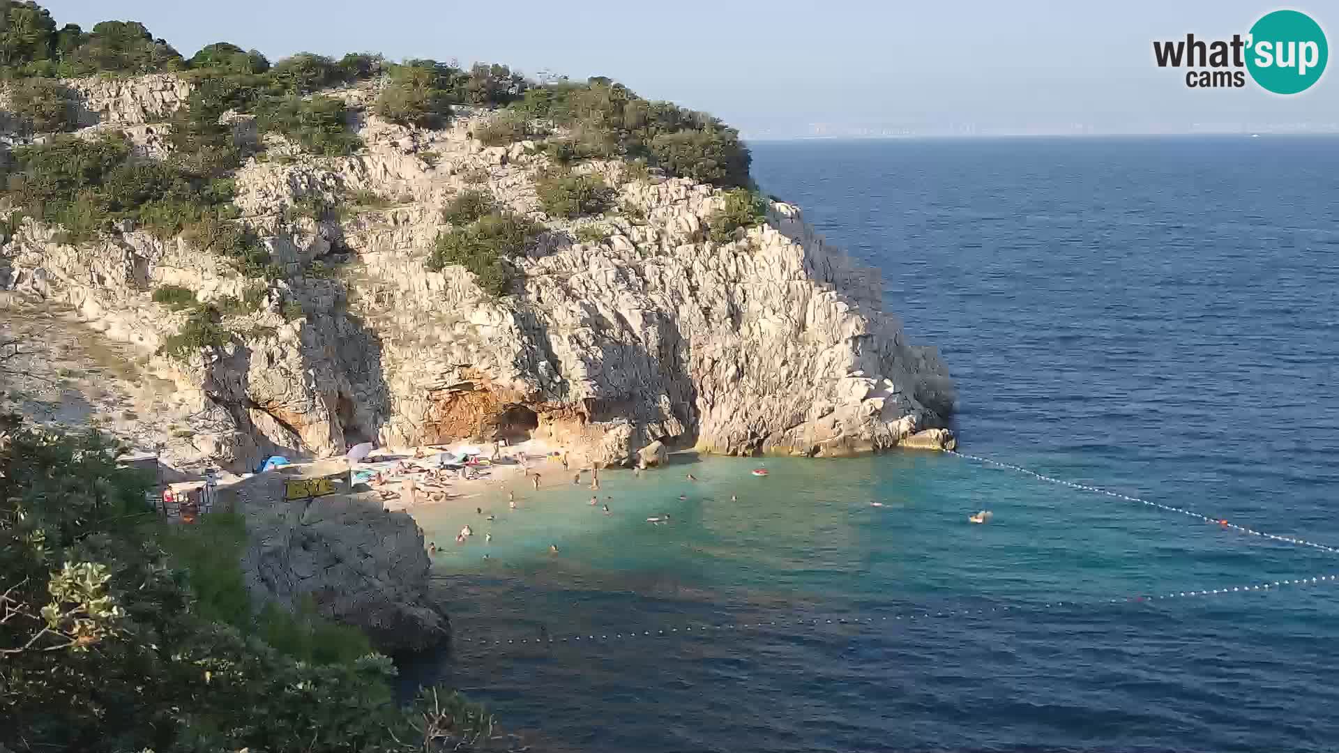 Cámara web de la playa de Brseč en Mošćenička Draga, Croacia