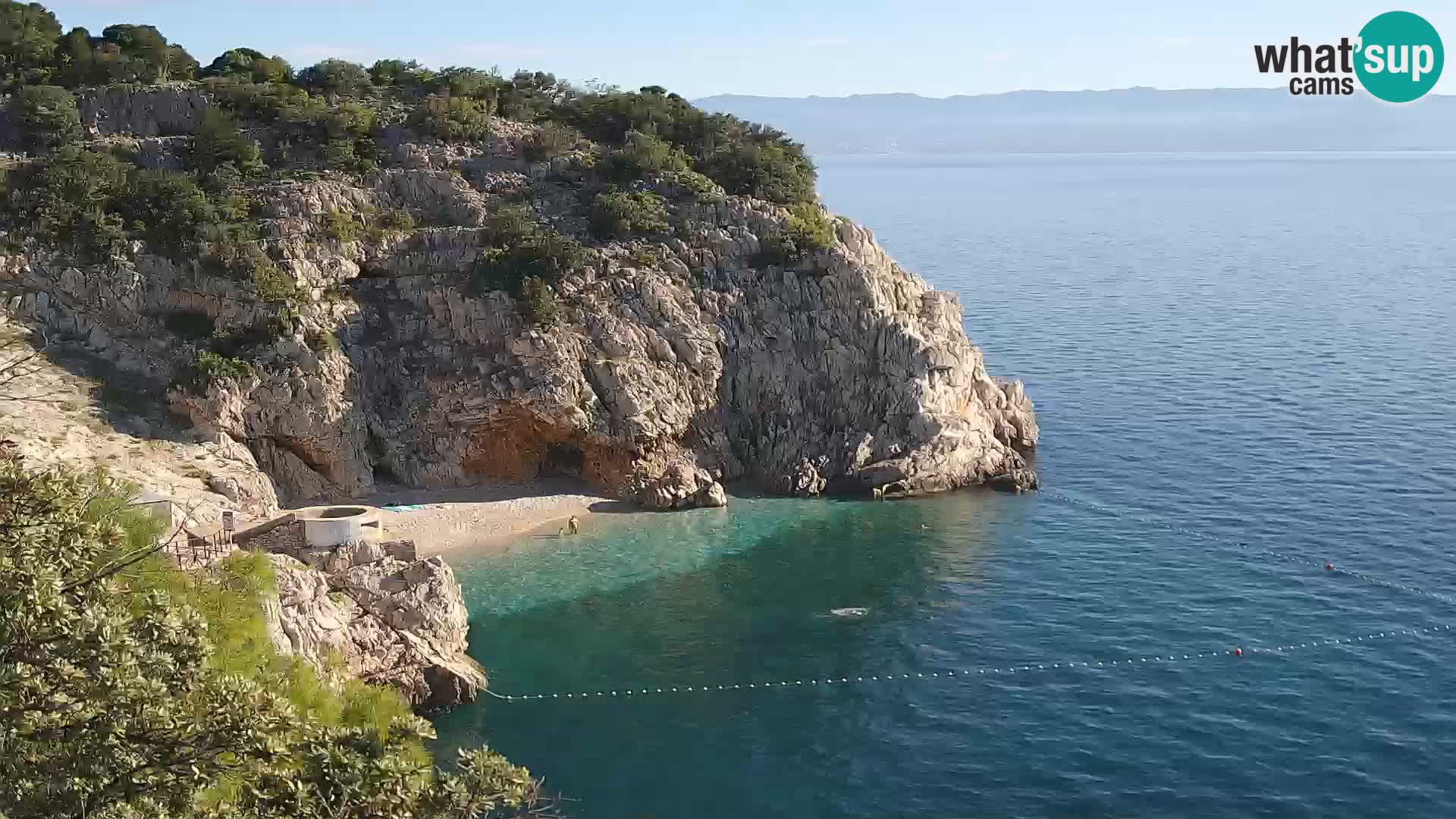 Cámara web de la playa de Brseč en Mošćenička Draga, Croacia