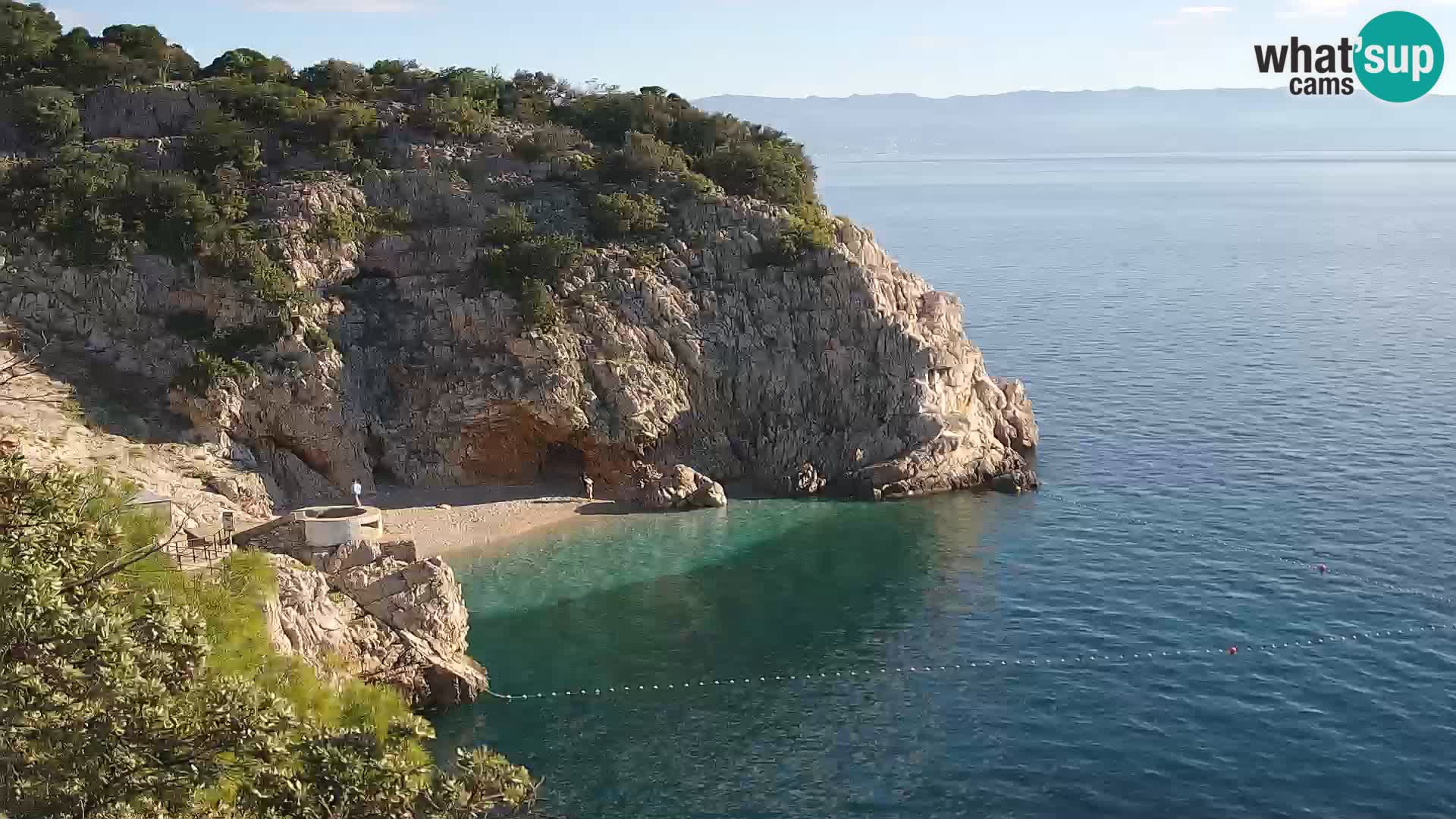 Spletna kamera Brseč plaža – Mošćenička Draga – Hrvaška