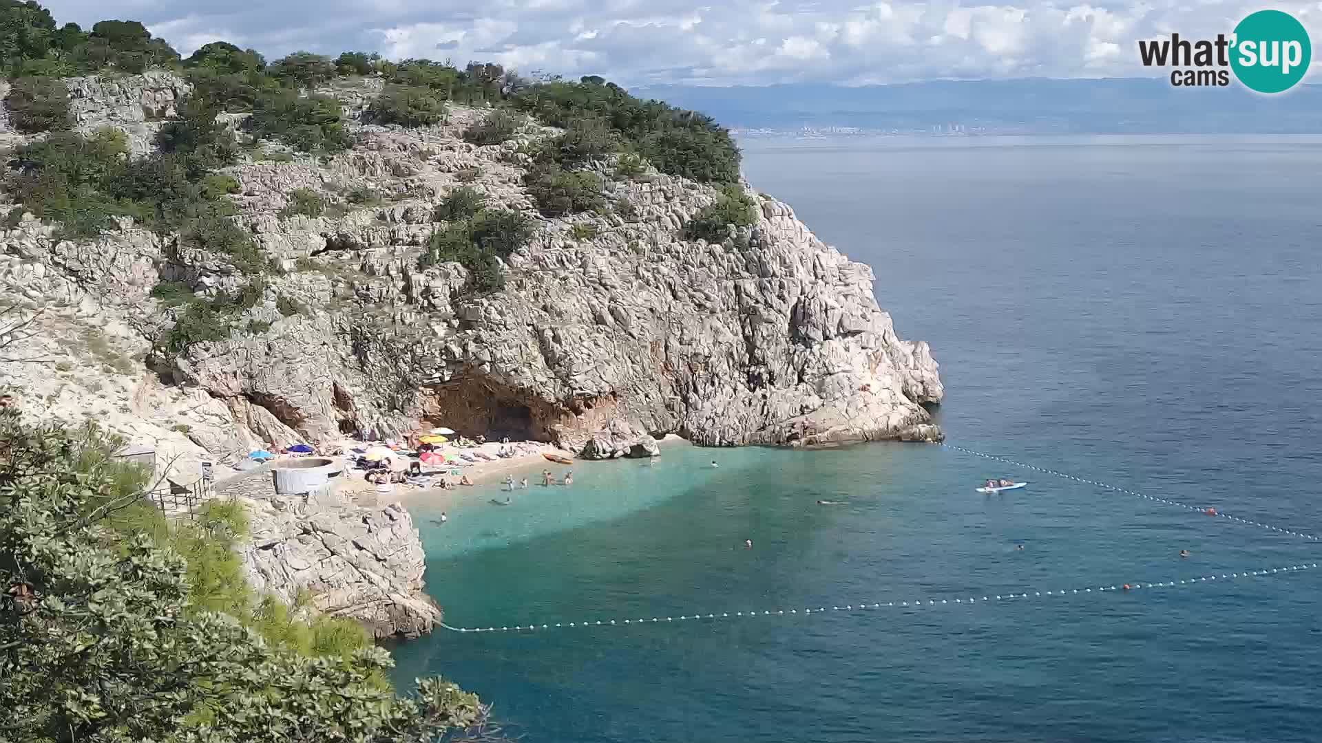 Cámara web de la playa de Brseč en Mošćenička Draga, Croacia