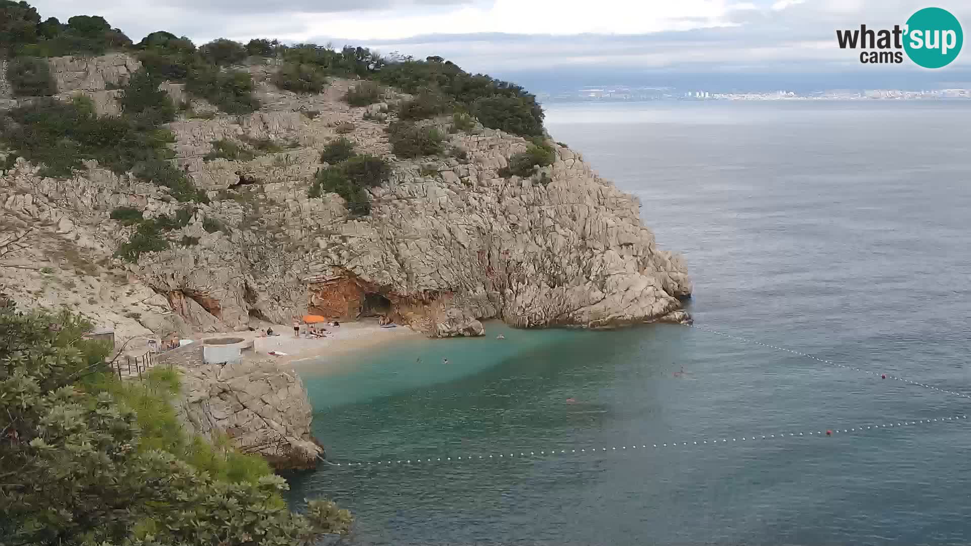 Cámara web de la playa de Brseč en Mošćenička Draga, Croacia