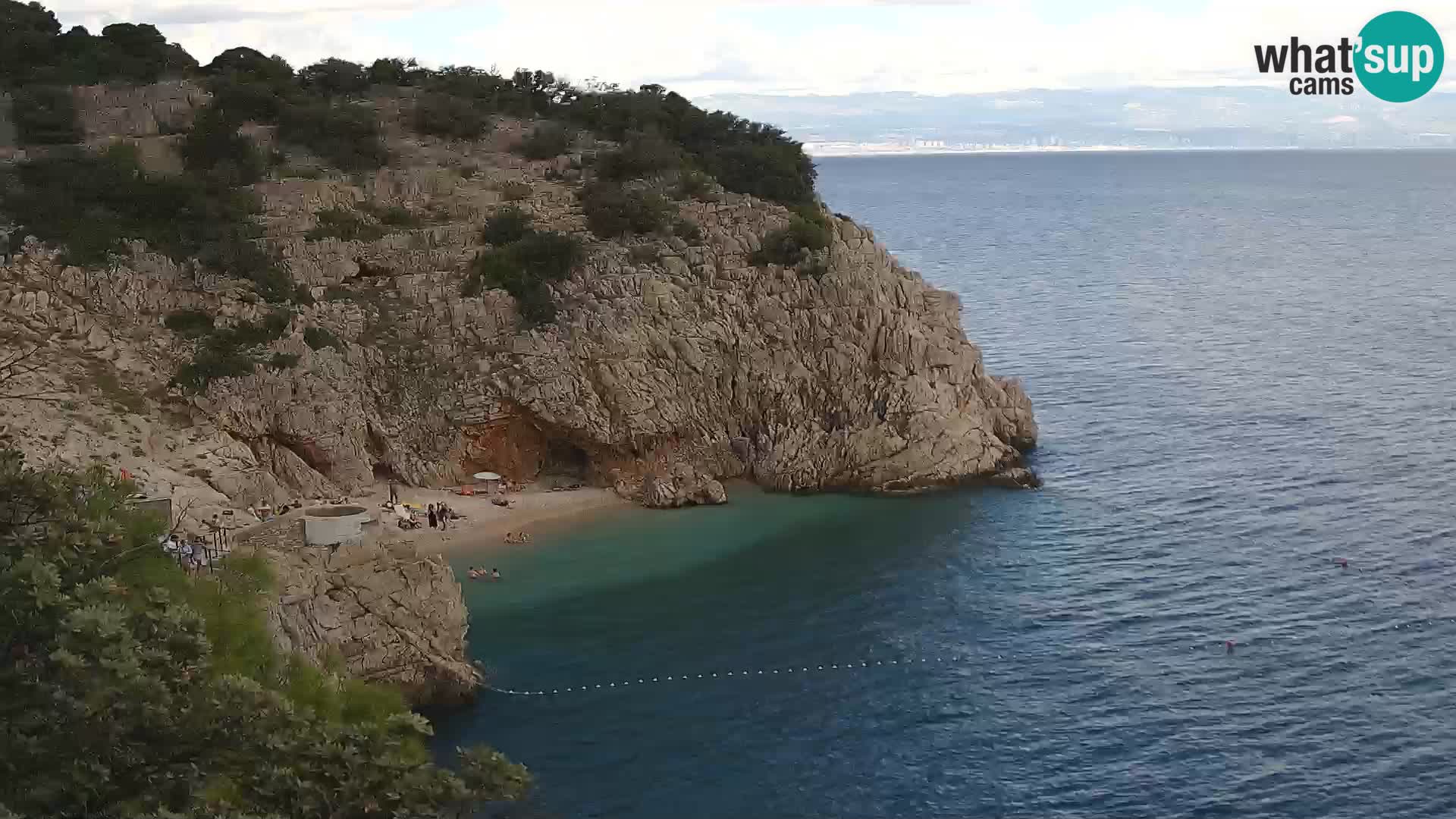Spletna kamera Brseč plaža – Mošćenička Draga – Hrvaška
