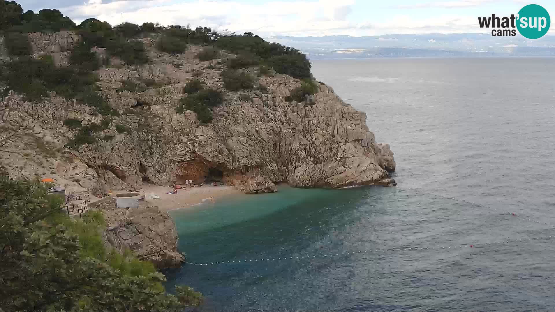 Webcam plage Brseč à Mošćenička Draga, Croatie