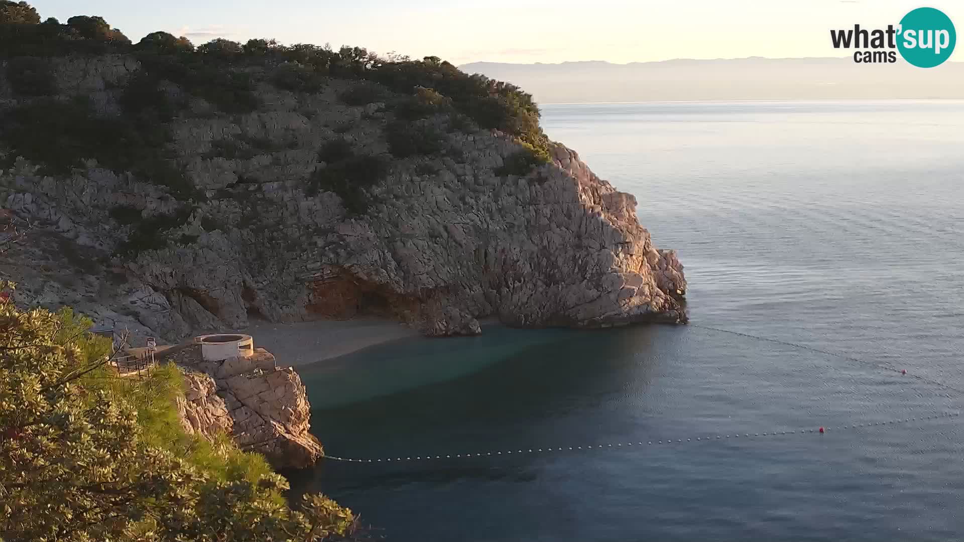 Webcam plage Brseč à Mošćenička Draga, Croatie