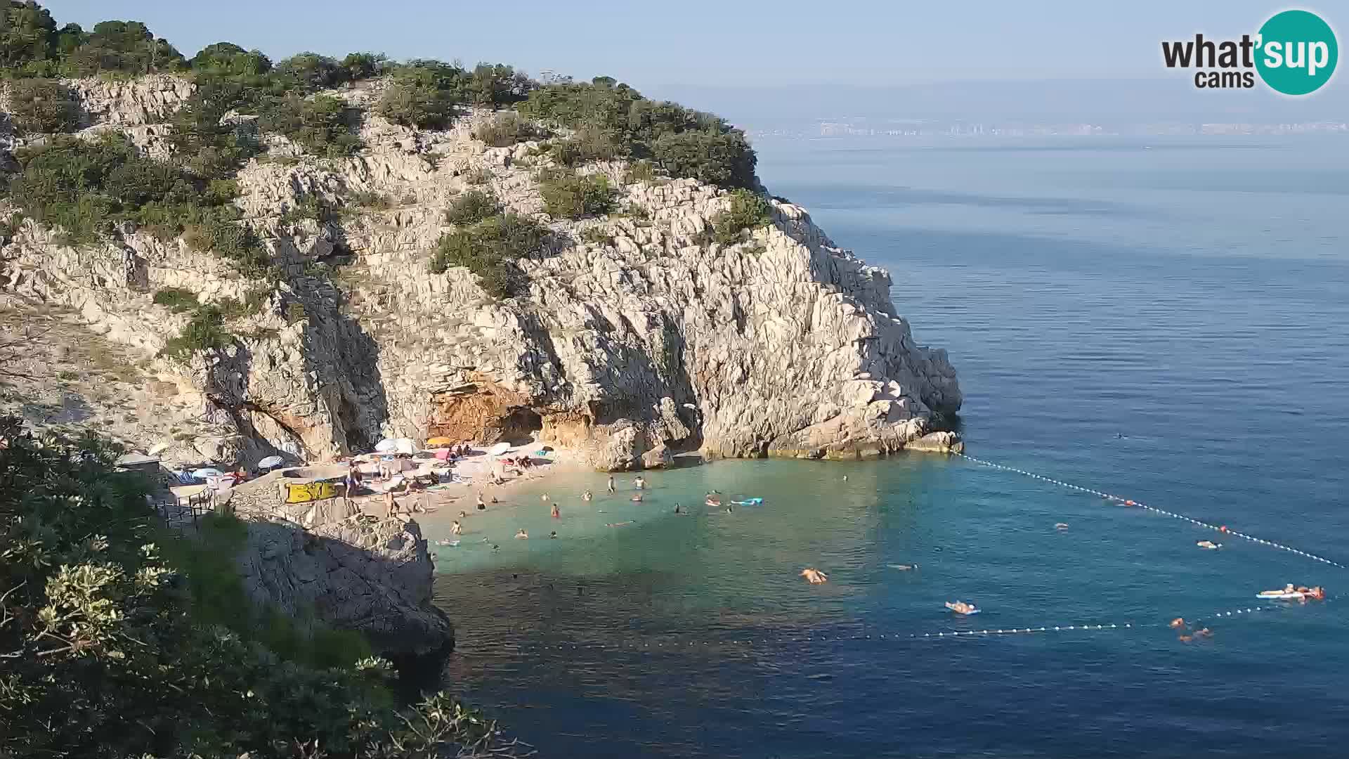 Cámara web de la playa de Brseč en Mošćenička Draga, Croacia