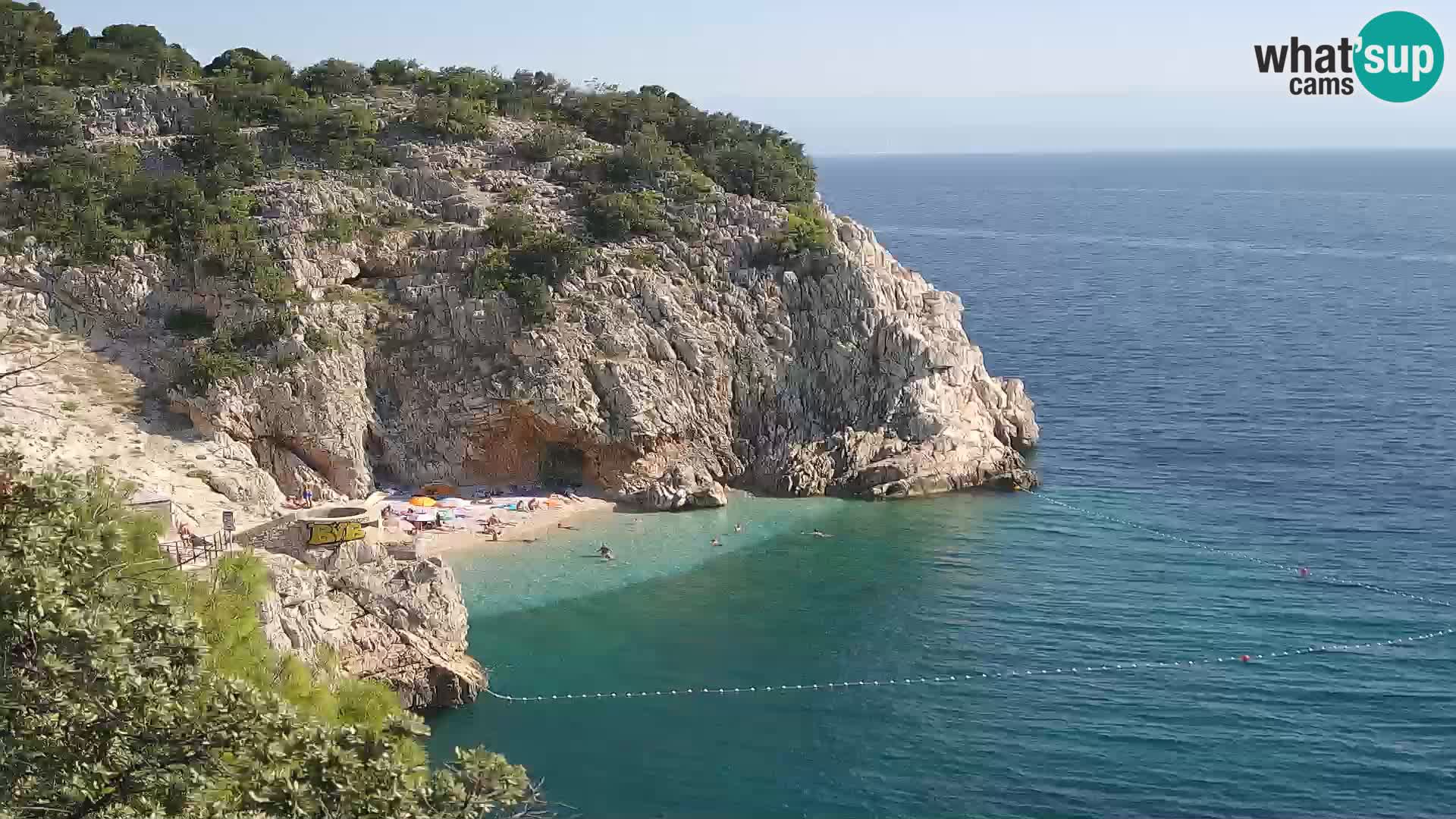 Webcam plage Brseč à Mošćenička Draga, Croatie