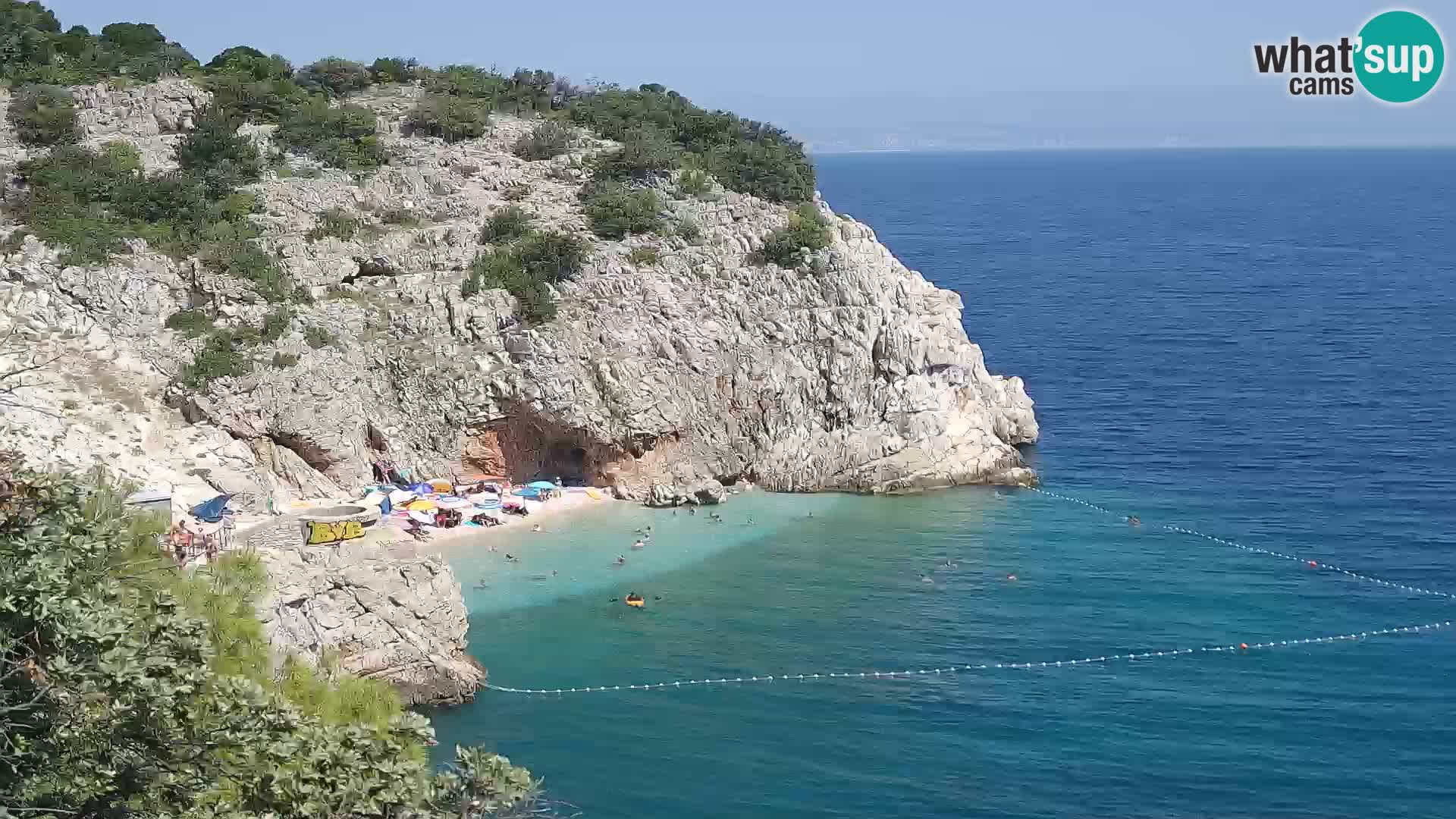 Webcam plage Brseč à Mošćenička Draga, Croatie