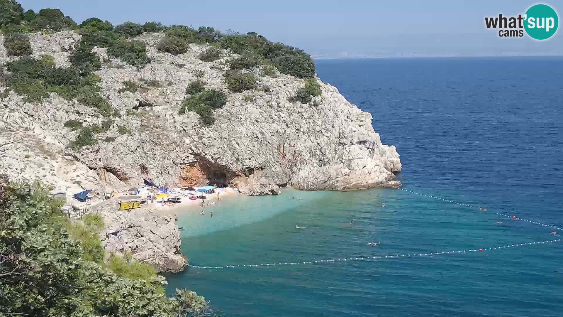 Cámara web de la playa de Brseč en Mošćenička Draga, Croacia
