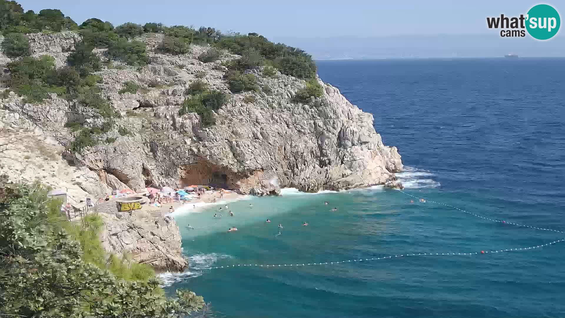 Webcam plage Brseč à Mošćenička Draga, Croatie