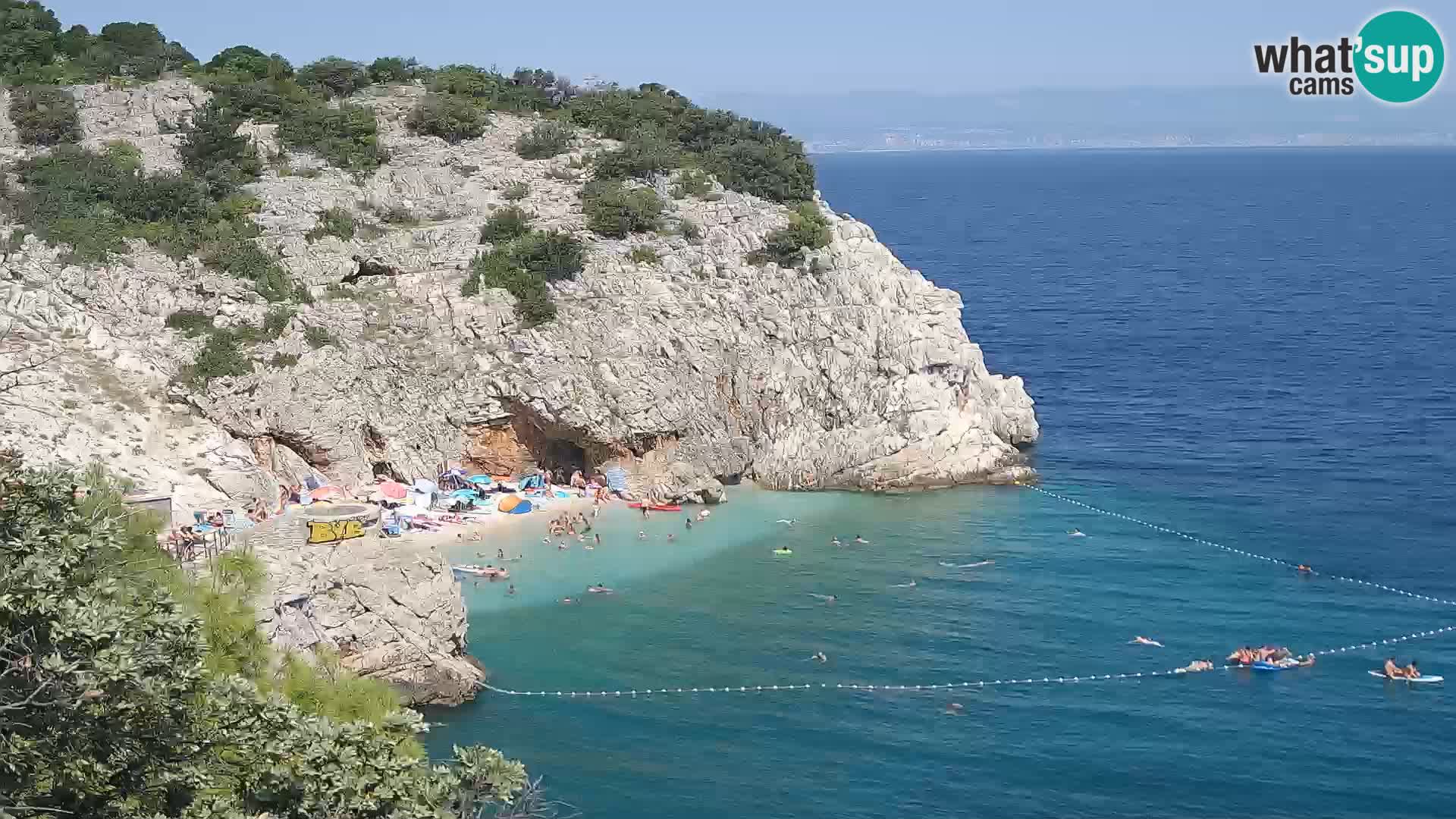 Webcam plage Brseč à Mošćenička Draga, Croatie