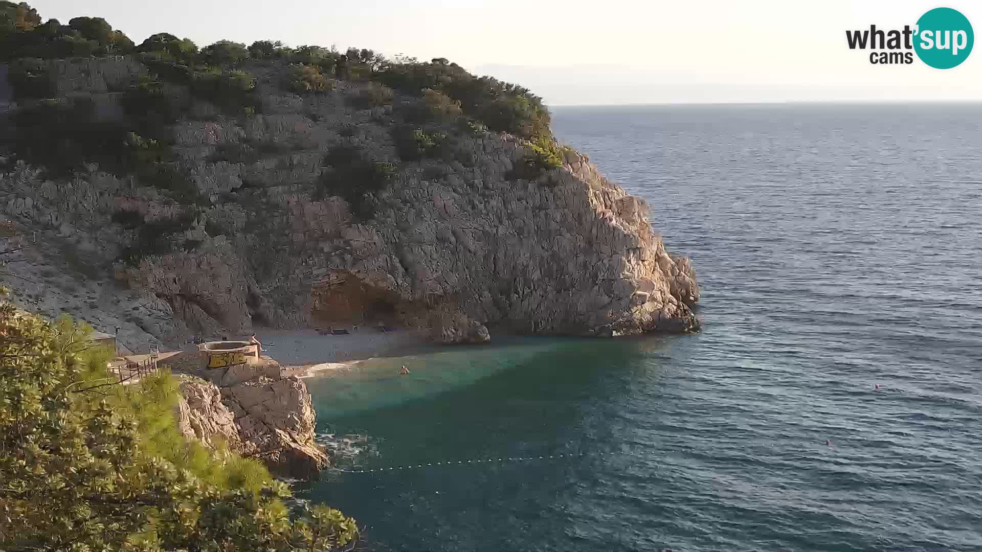 Cámara web de la playa de Brseč en Mošćenička Draga, Croacia