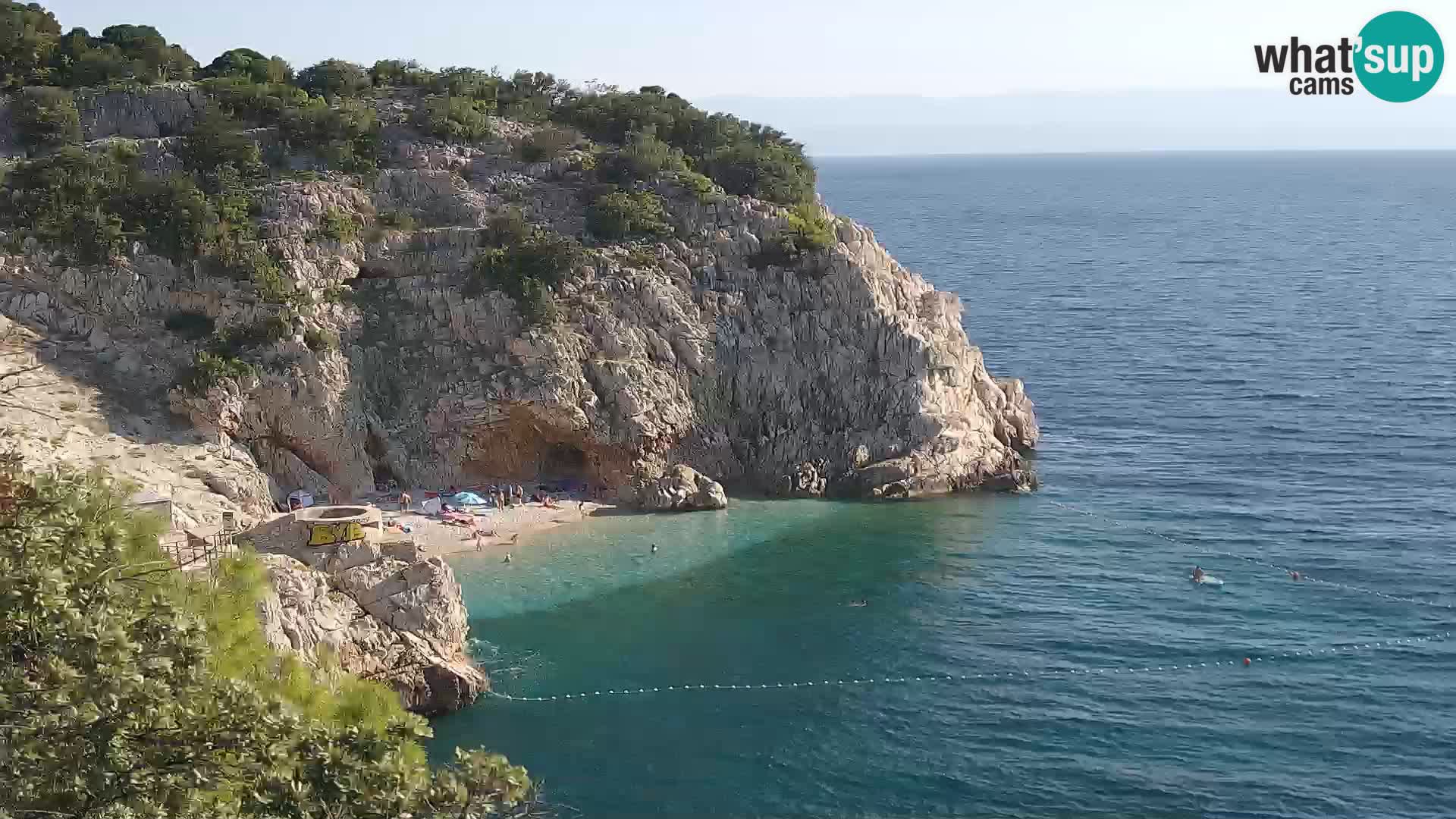 Cámara web de la playa de Brseč en Mošćenička Draga, Croacia