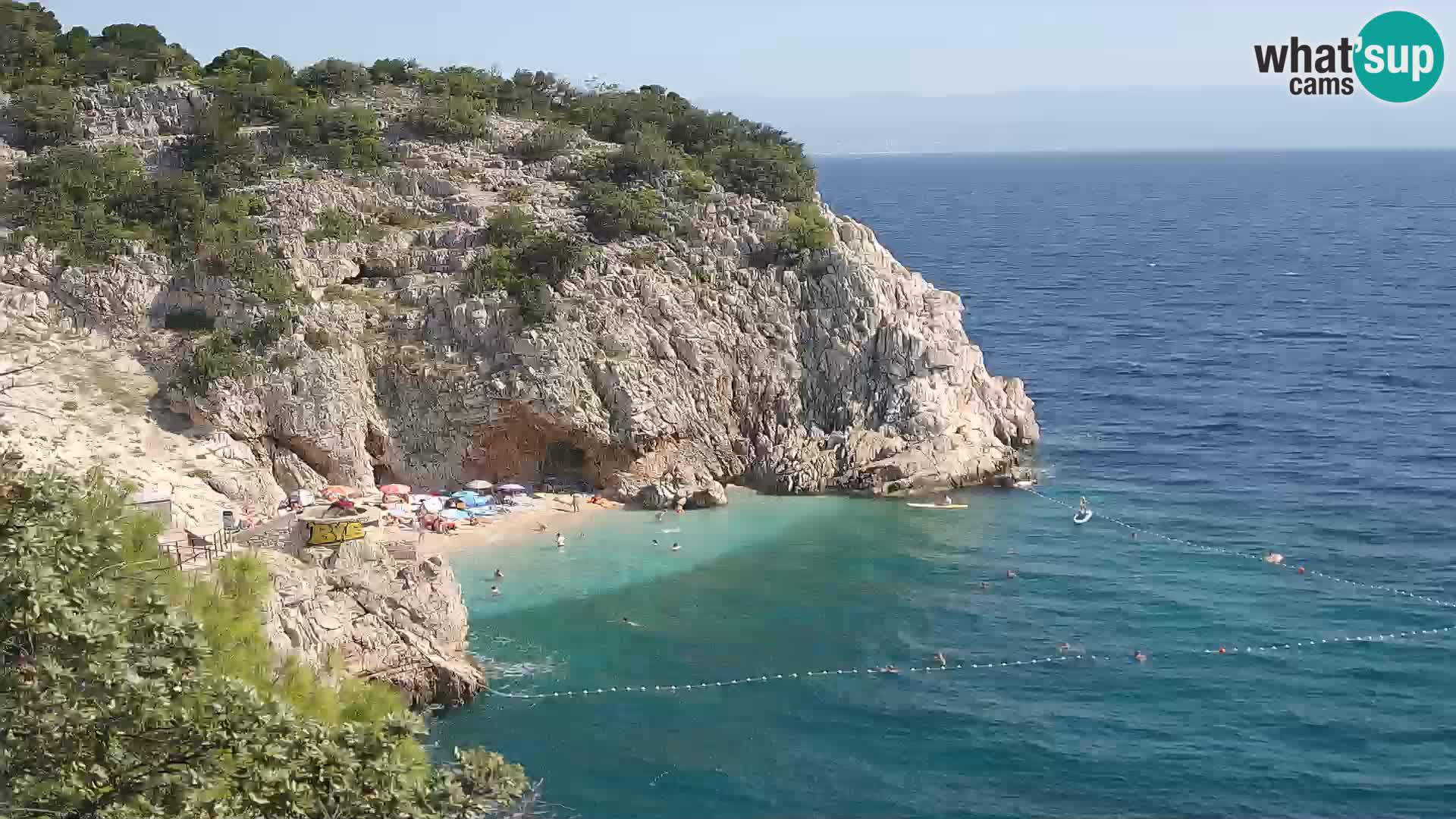 Webcam plage Brseč à Mošćenička Draga, Croatie