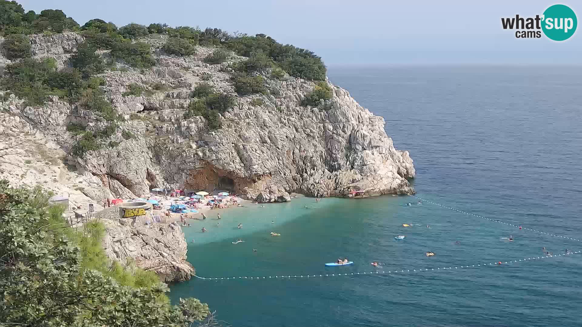 Webcam plage Brseč à Mošćenička Draga, Croatie