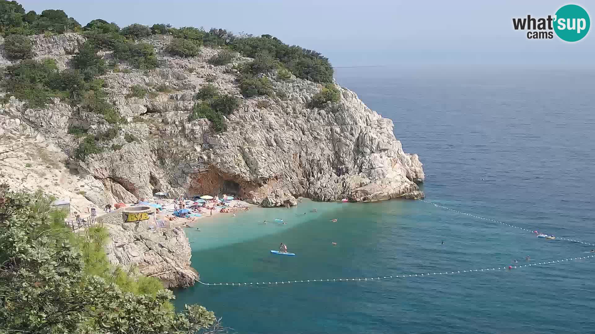 Webcam plage Brseč à Mošćenička Draga, Croatie