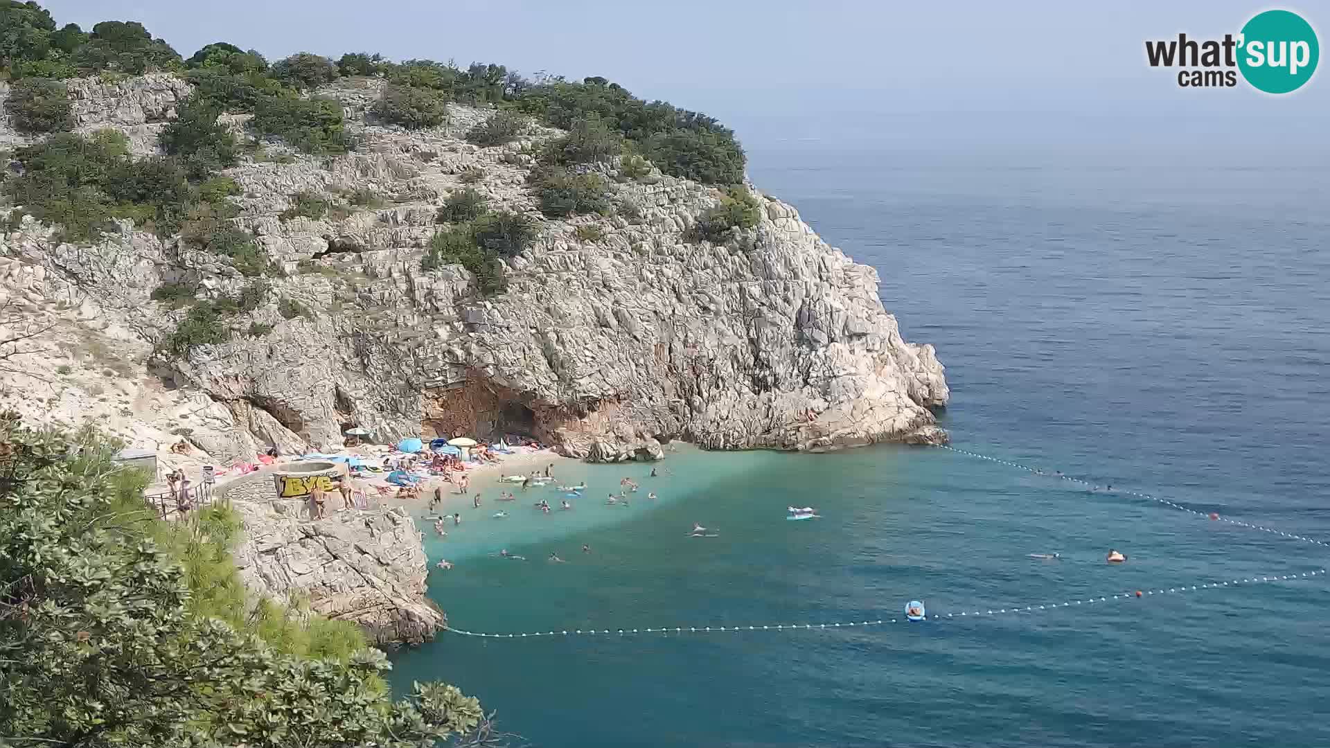 Cámara web de la playa de Brseč en Mošćenička Draga, Croacia