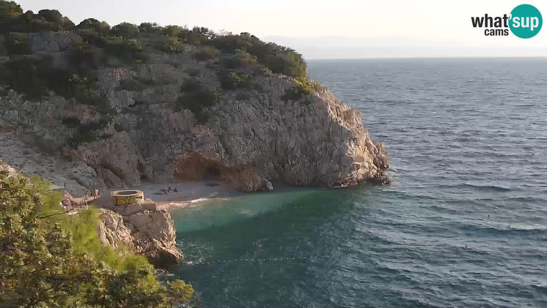 Spletna kamera Brseč plaža – Mošćenička Draga – Hrvaška