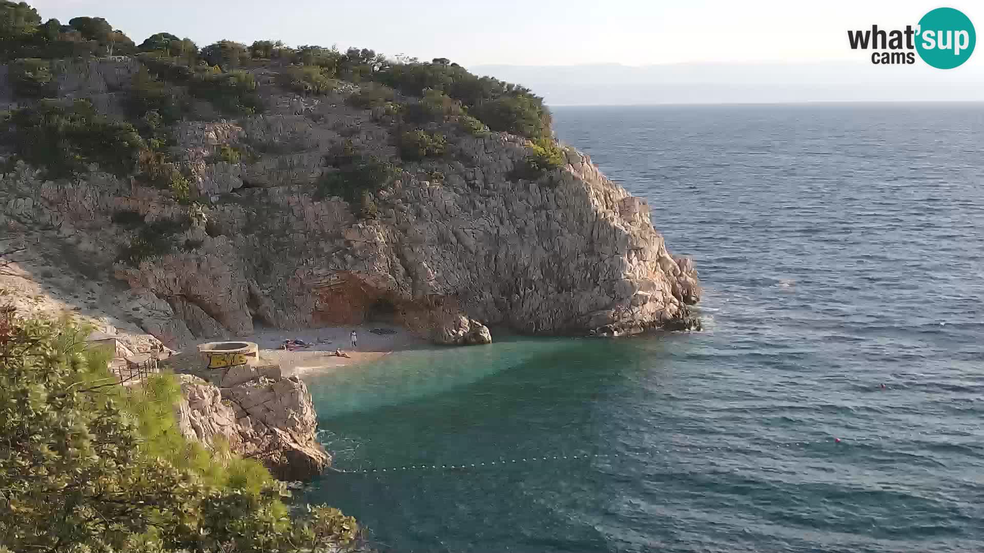 Spletna kamera Brseč plaža – Mošćenička Draga – Hrvaška