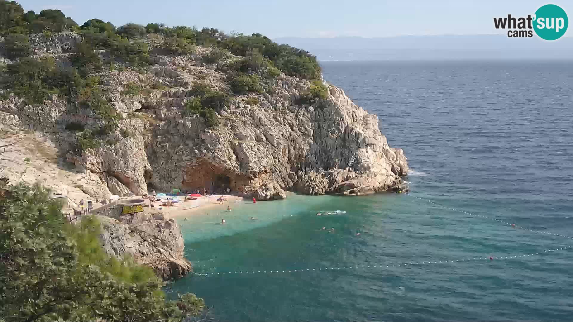 Cámara web de la playa de Brseč en Mošćenička Draga, Croacia
