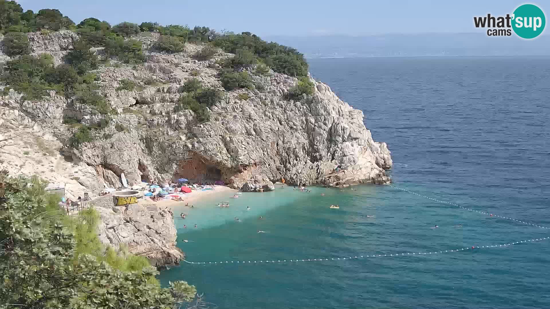 Spletna kamera Brseč plaža – Mošćenička Draga – Hrvaška