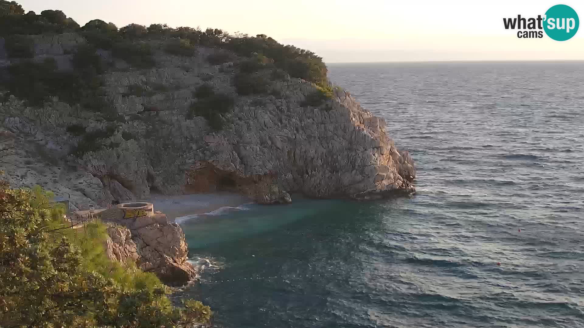 Webcam plage Brseč à Mošćenička Draga, Croatie