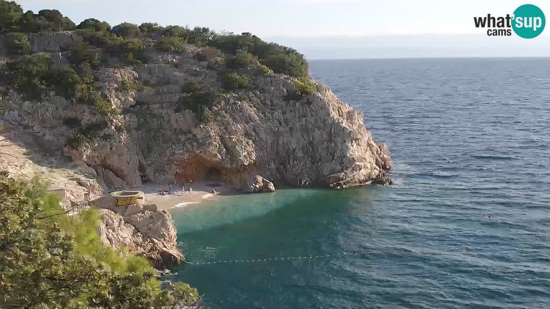 Webcam plage Brseč à Mošćenička Draga, Croatie